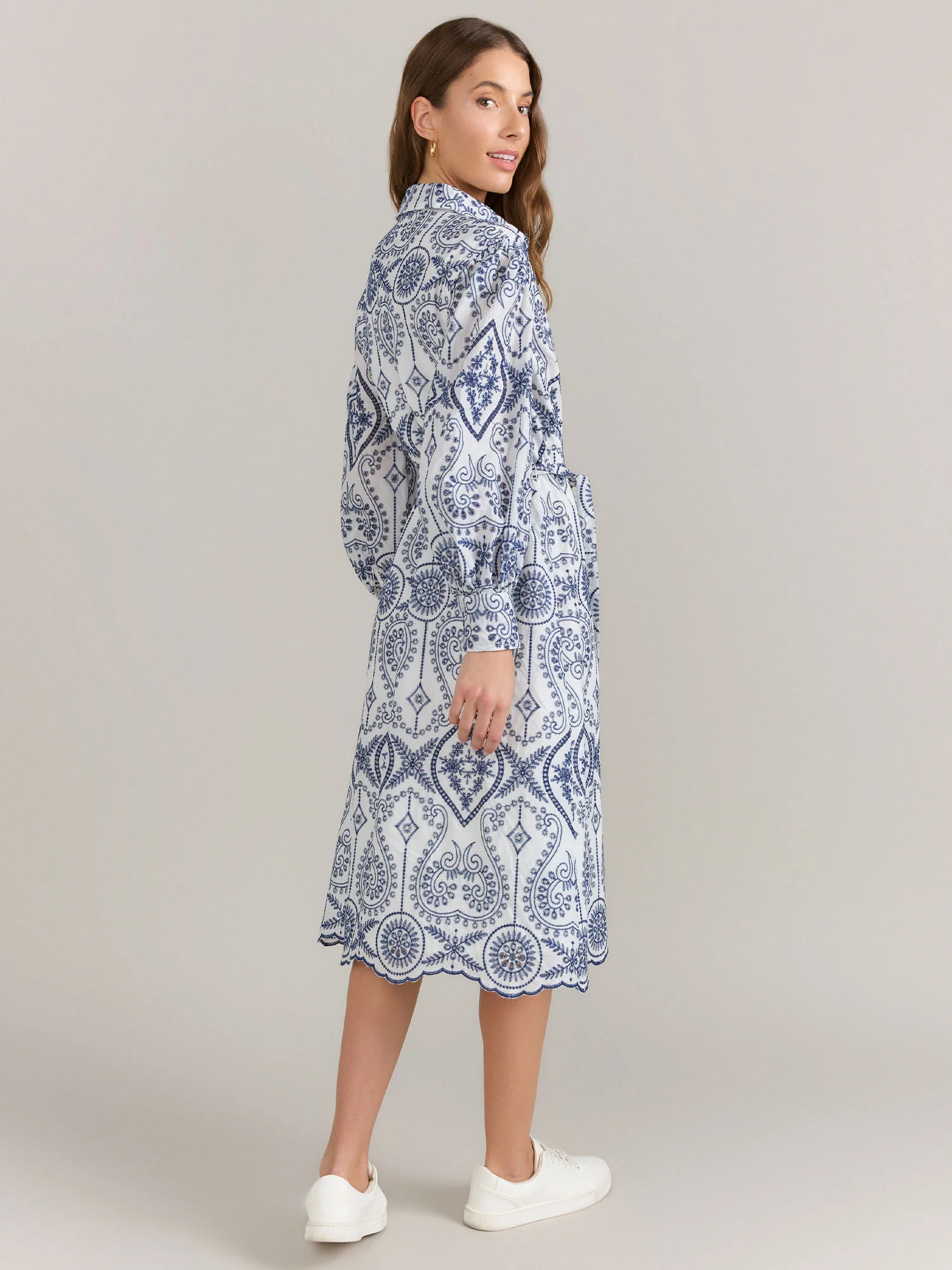 Lena Baroque Eyelet Shirt Dress - Brands We Love - Image 3