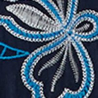 Floral Embroidery Cotton Mini Dress - Image 5