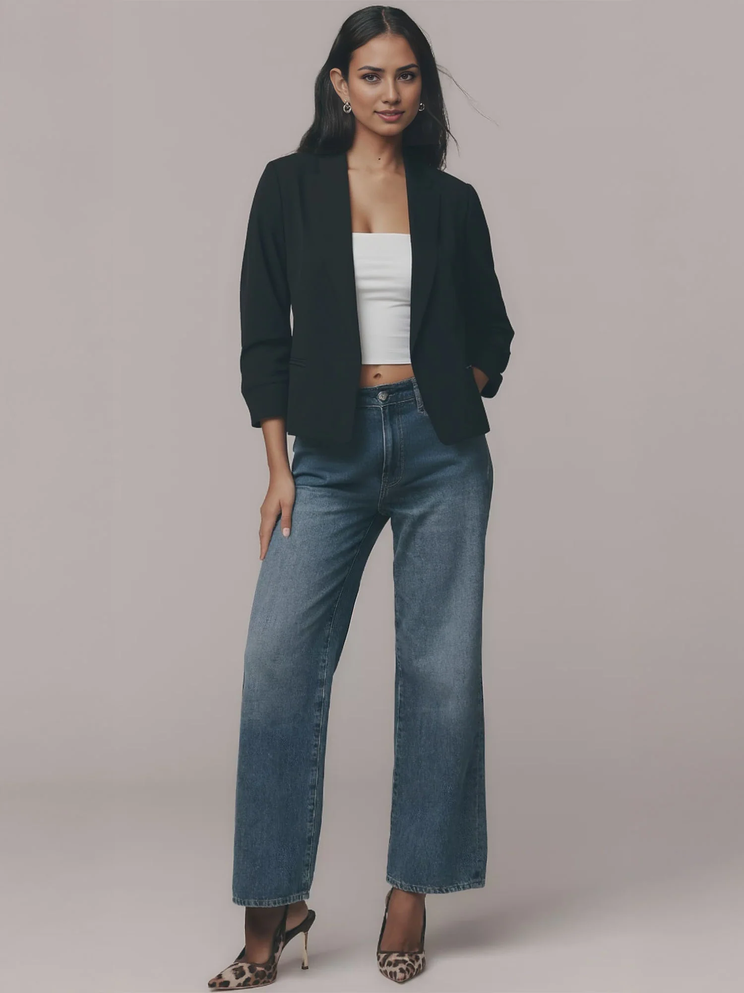Vertigo Long Sleeve Open Blazer - Image 5