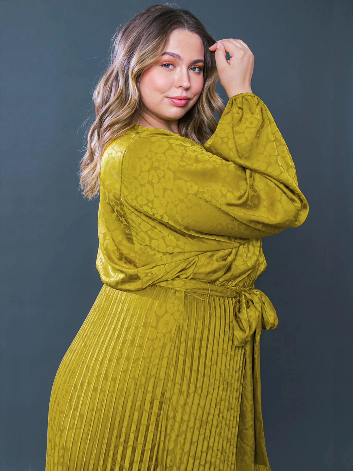 Flying Tomato Plus Crew Neck Pleated Maxi Dress - Brands We Love - Image 4
