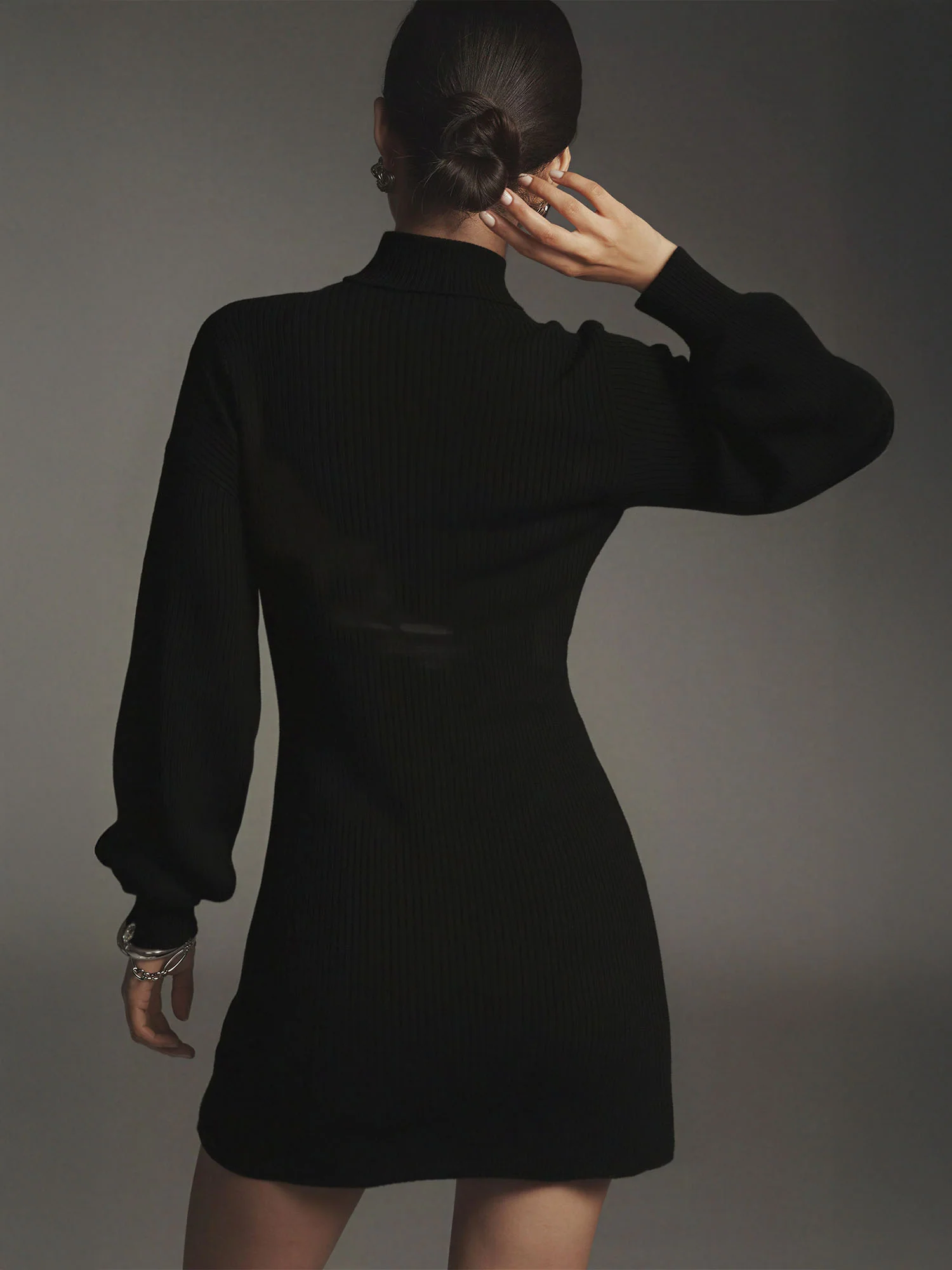 Turtle Neck Sweater Mini Dress - Image 4