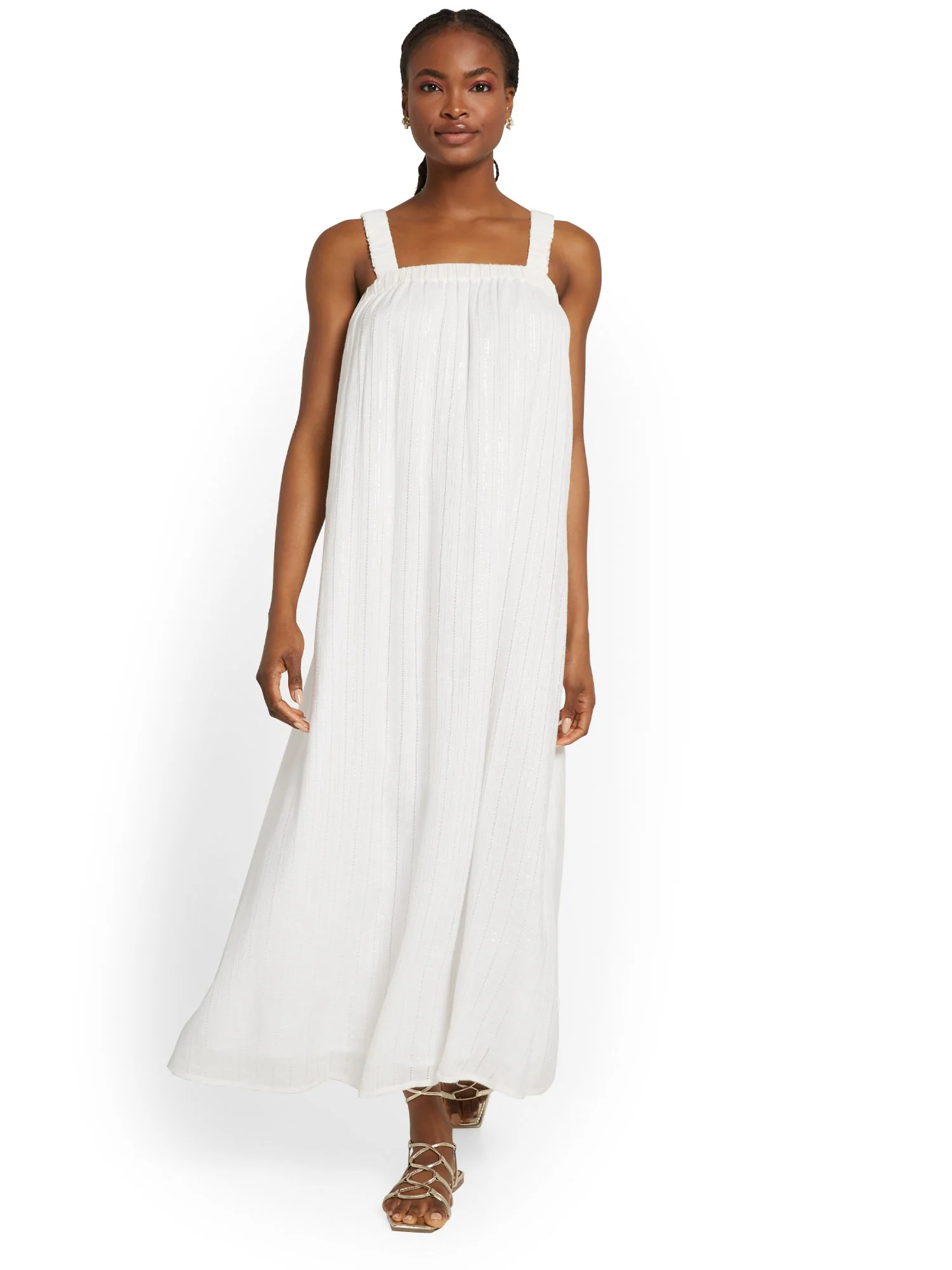 America & Beyond Lurex Open-Back Maxi Dress - Brands We Love