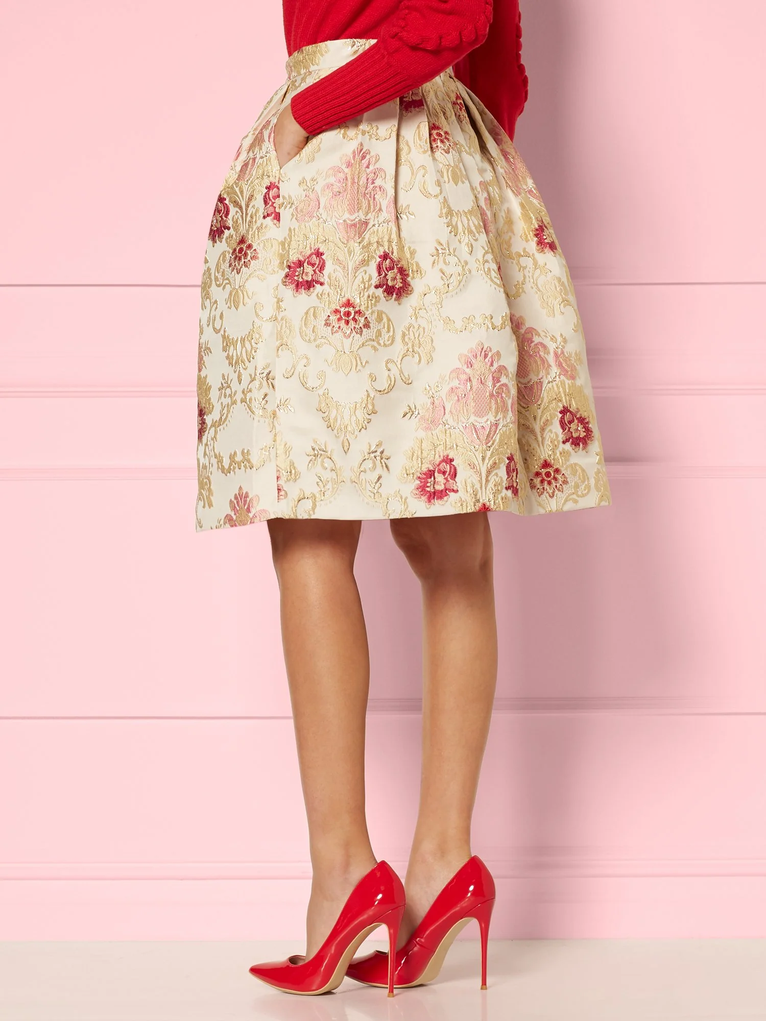 Maddie Jacquard Skirt - Eva Mendes Fiesta Collection - Image 3