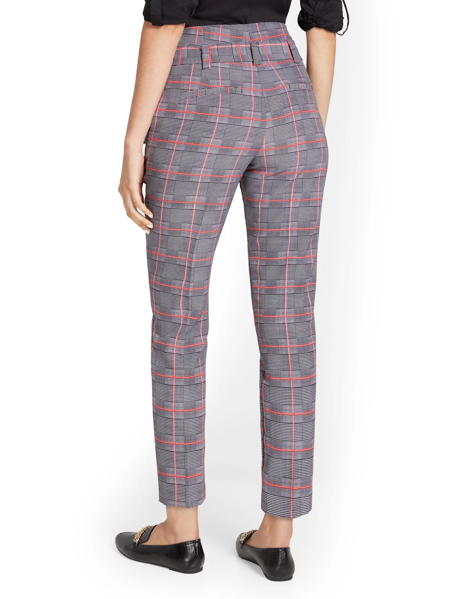 Madie Ankle Pant - Plaid Print - Image 3
