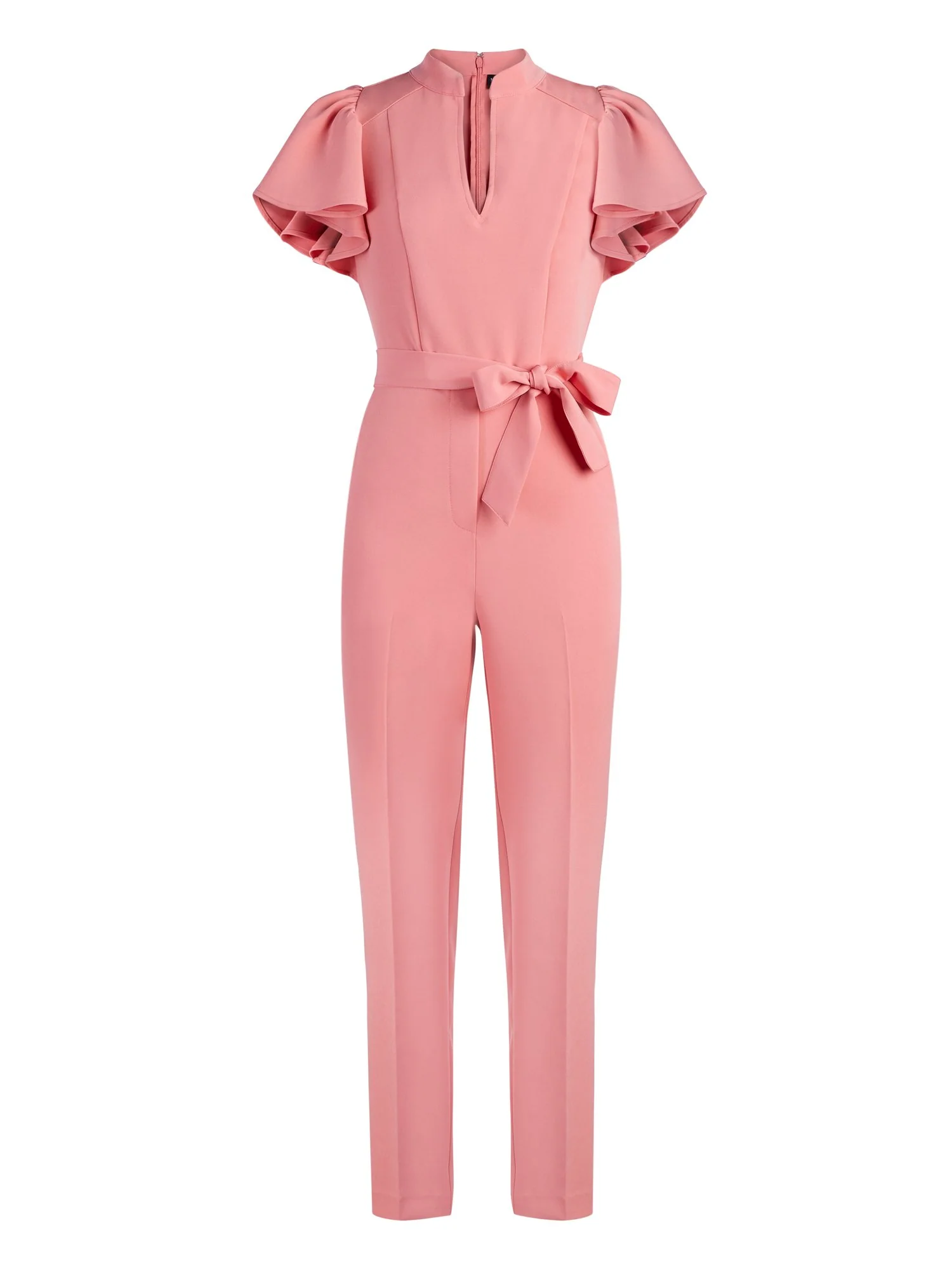 Madie Ruffled-Sleeve Belted Jumpsuit - 7th Avenue - Image 2