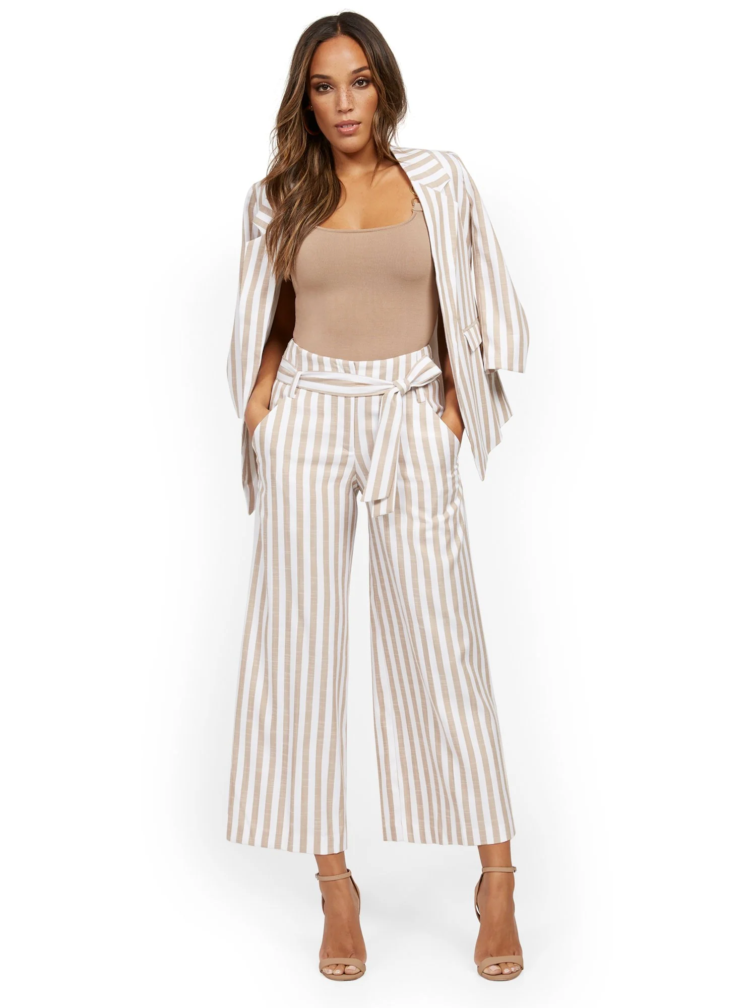 Madie Wide-Leg Capri Pant - 7th Avenue - Stripe - Image 9