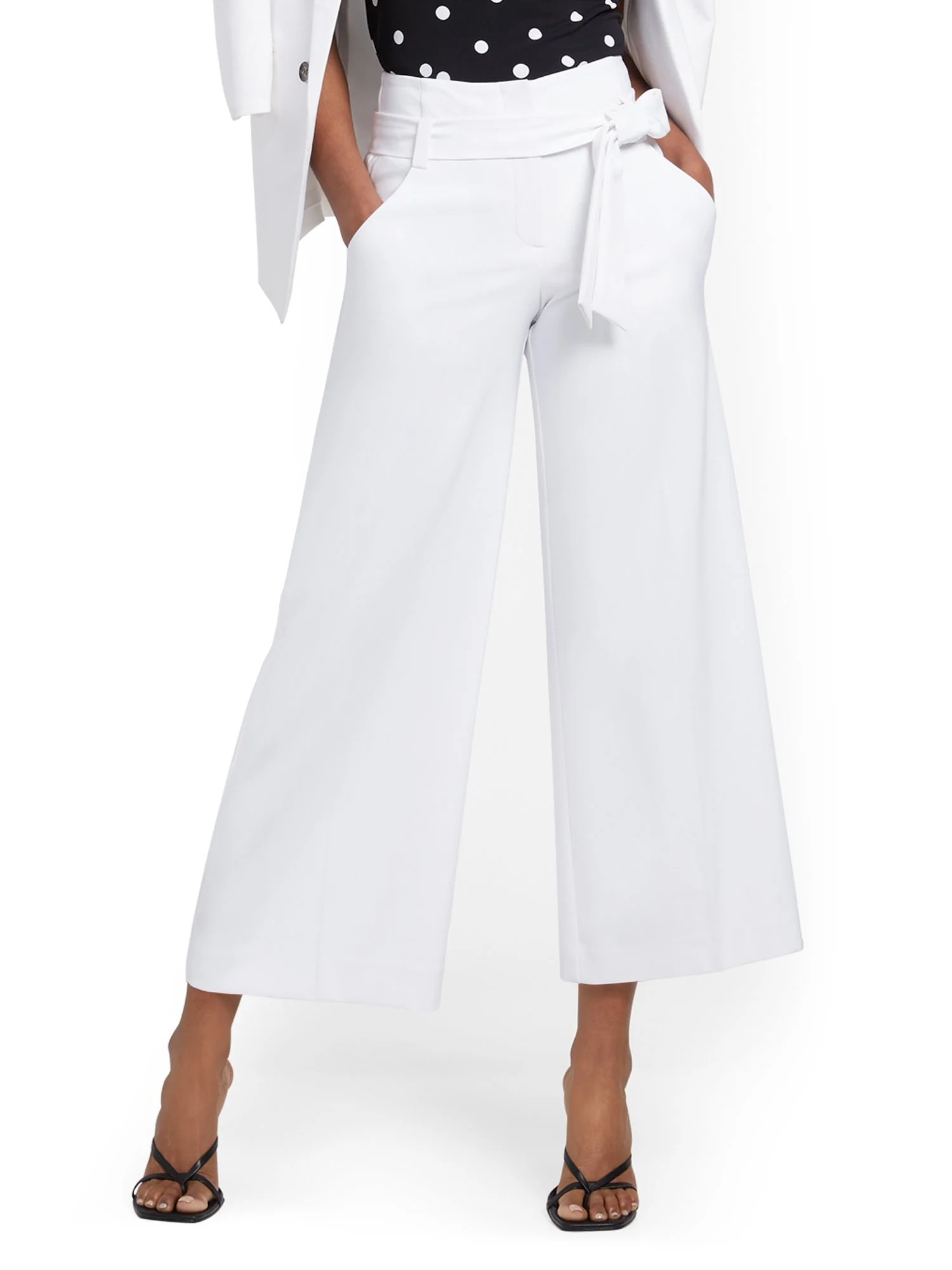 Madie Wide-Leg Capri Pant - 7th Avenue - White - Image 2