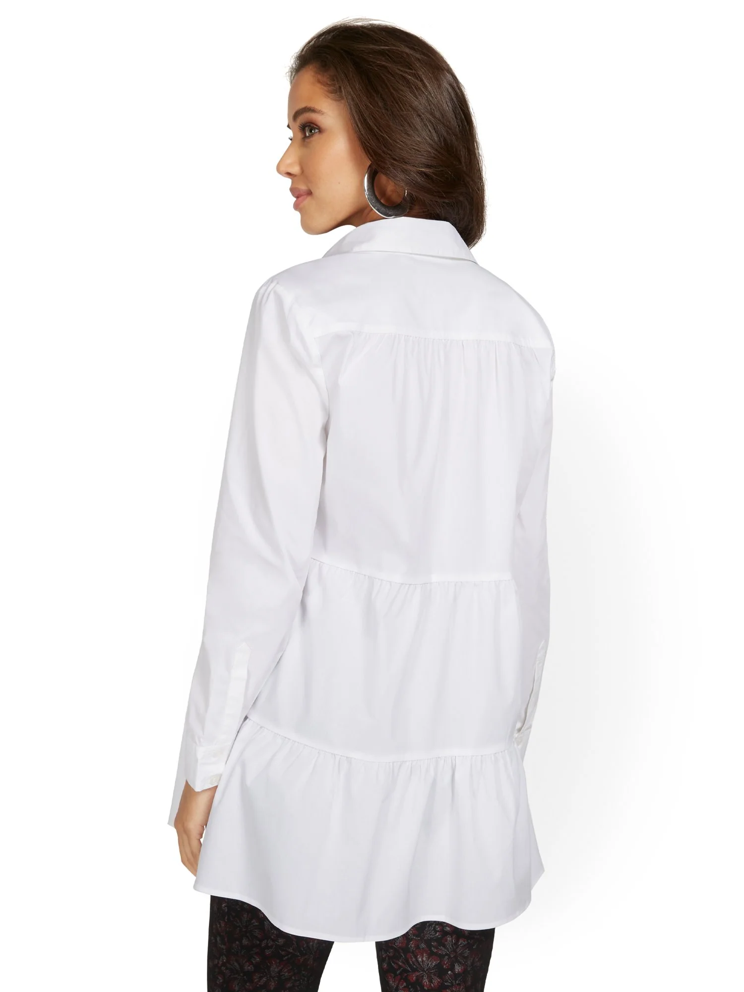 Madison Babydoll Poplin Tunic Shirt - Image 6