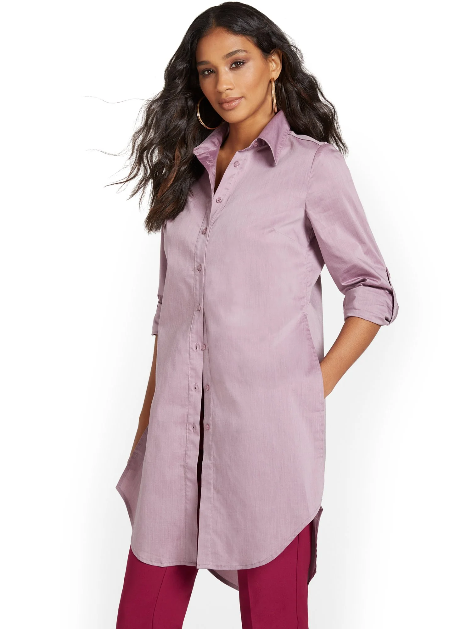 Madison Poplin Tunic Shirt - Image 15