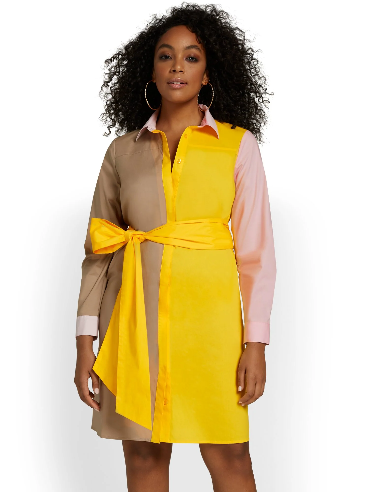 Madison Shirtdress - Colorblock - Image 2