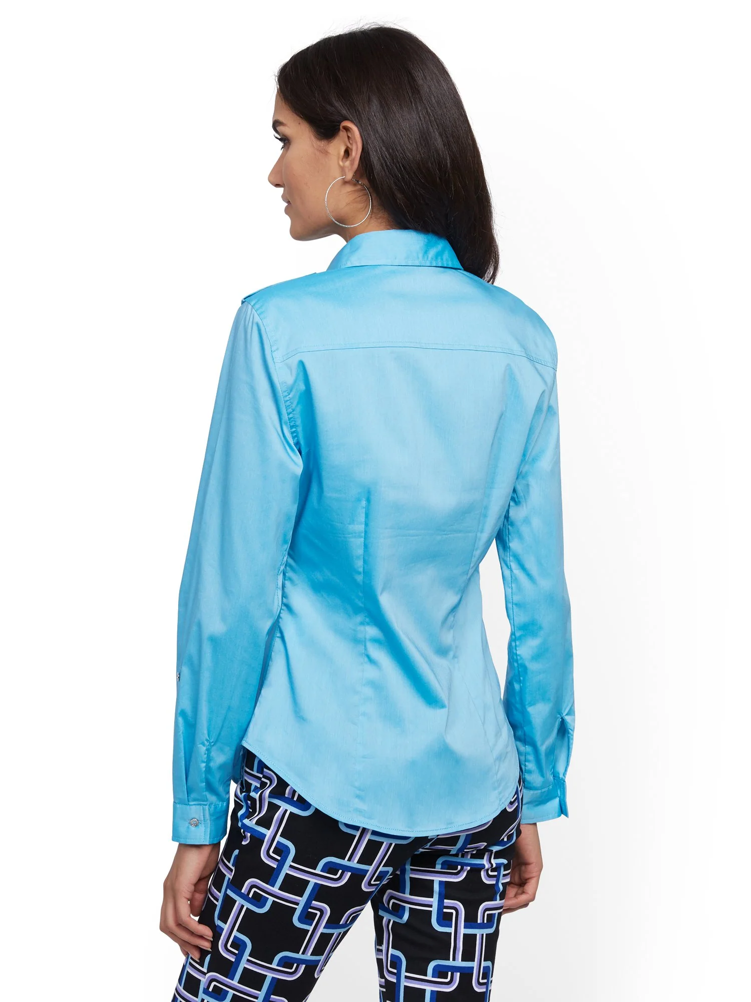 Madison Stretch Shirt - Secret Snap - 7th Avenue - Image 6