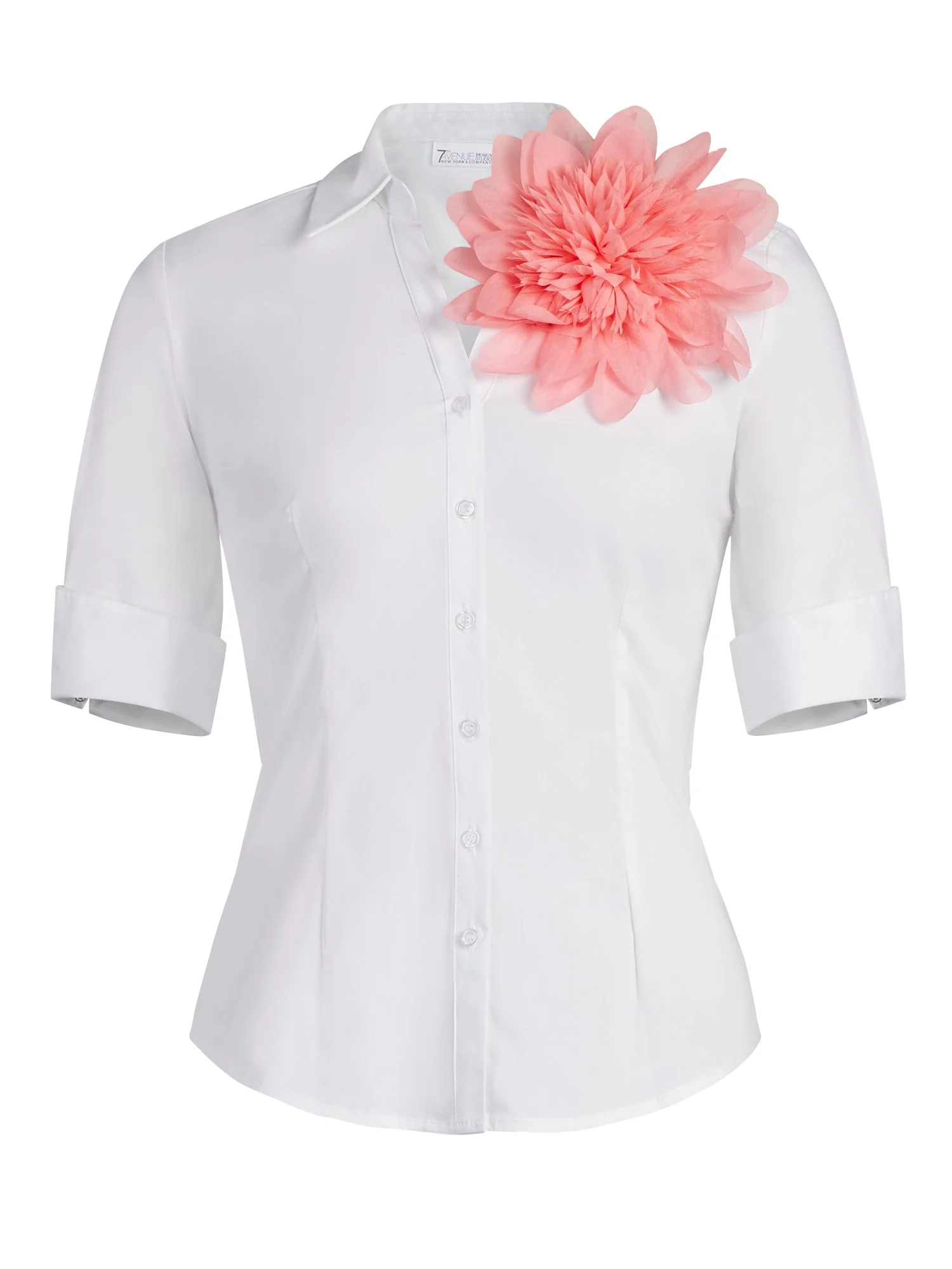 Madison Stretch Shirt - Secret Snap - 7th Avenue