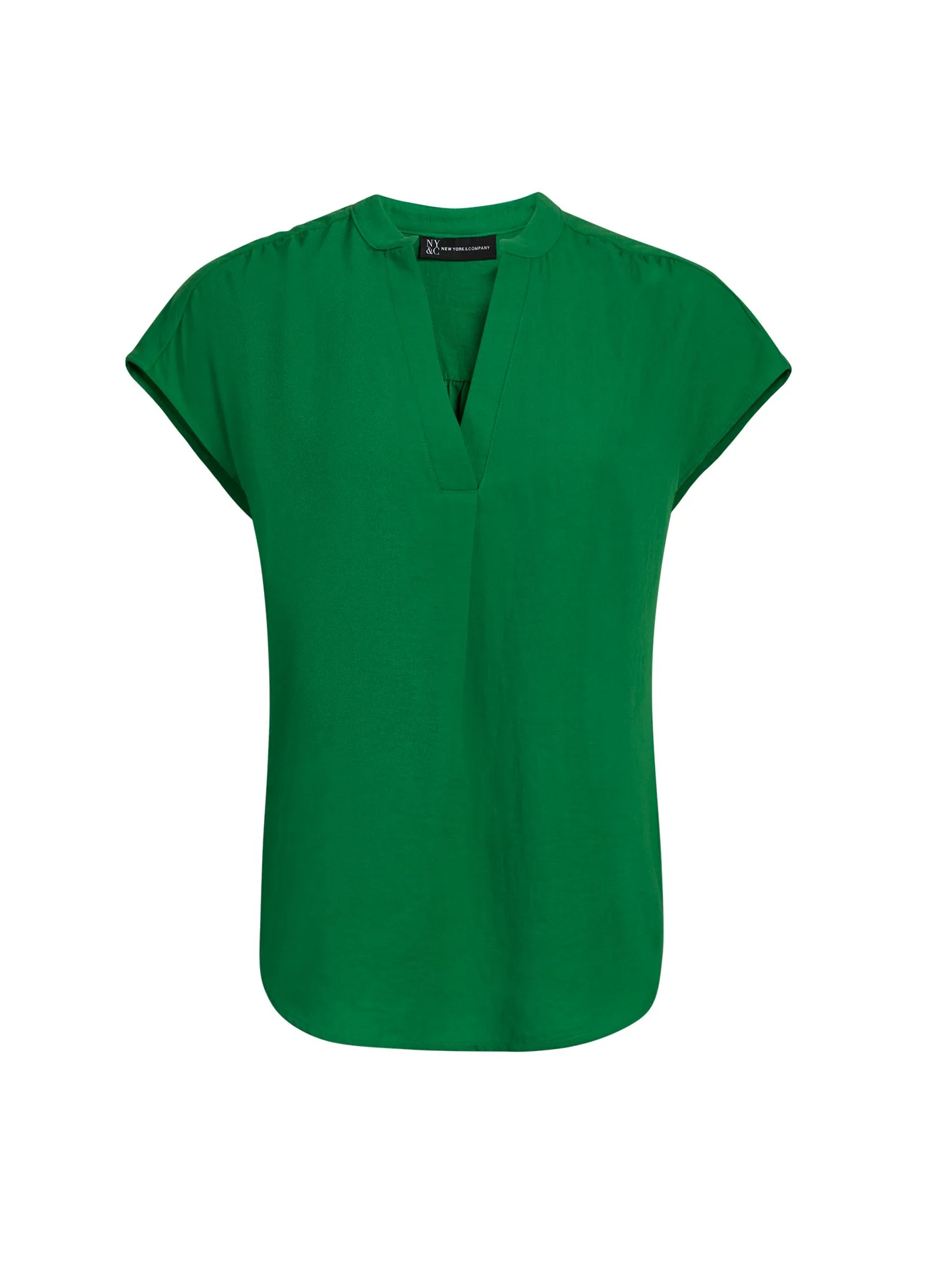 Mandarin Collar Split-Neck Top - Image 11