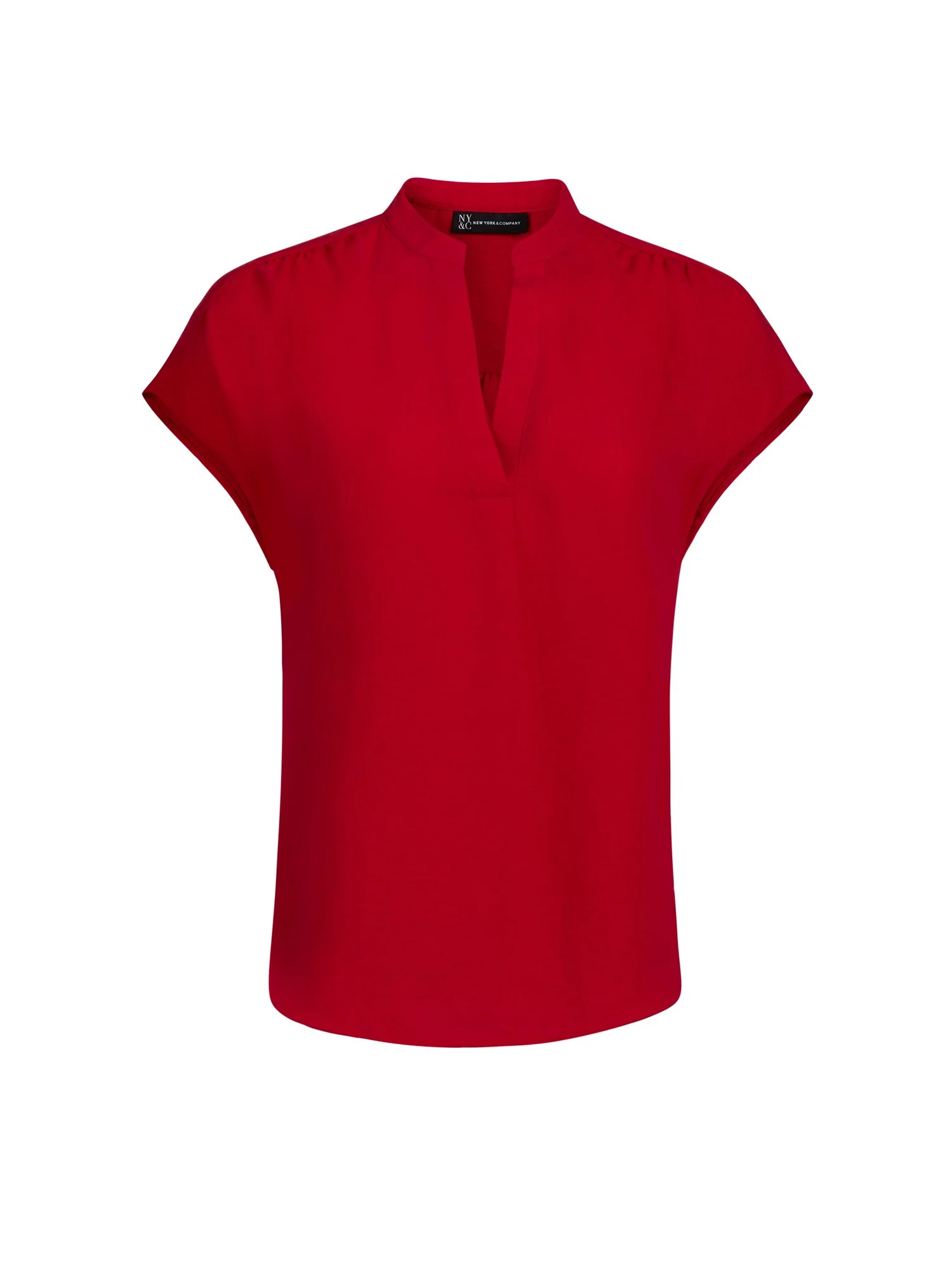 Mandarin Collar Split-Neck Top - Image 4
