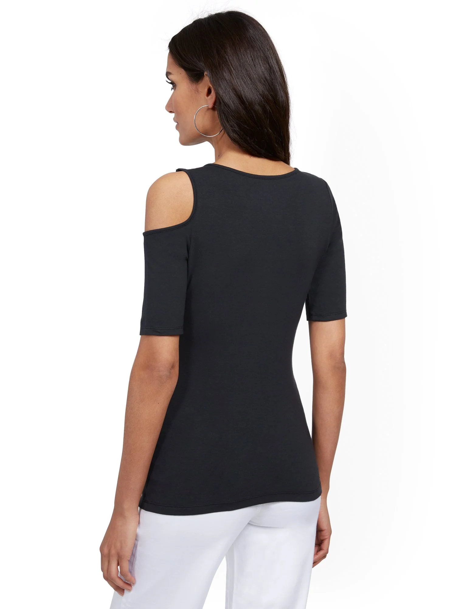 Manhattan Cutout Cold-Shoulder Top - Image 3