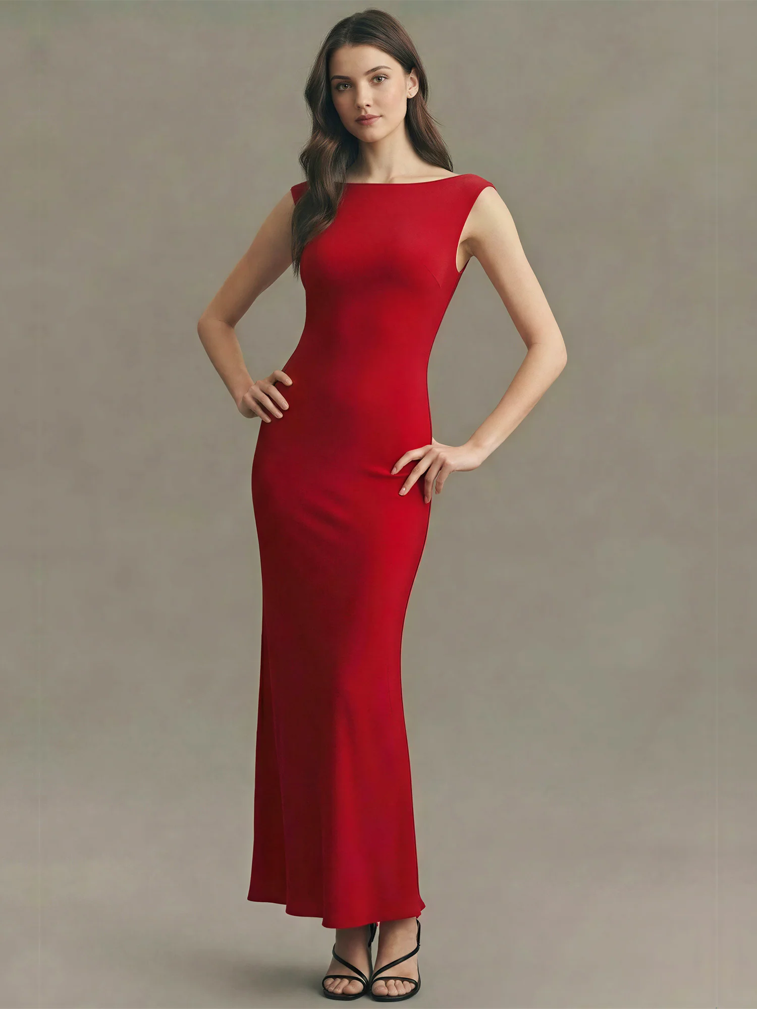 Mesh Back Cutout Bodycon Gown - Image 5