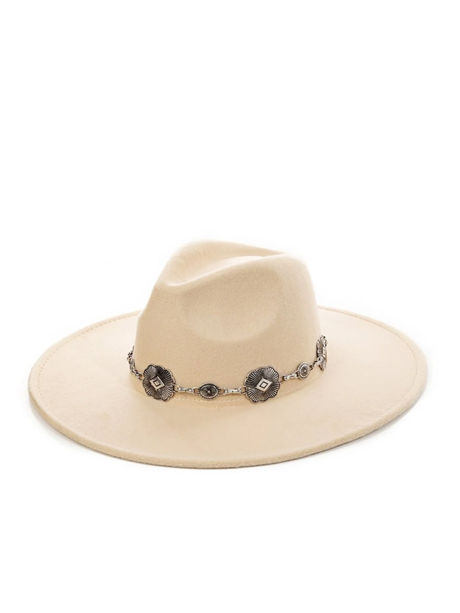 Fame Accessories Metal-Band Western Panama Hat - Brands We Love - Image 3