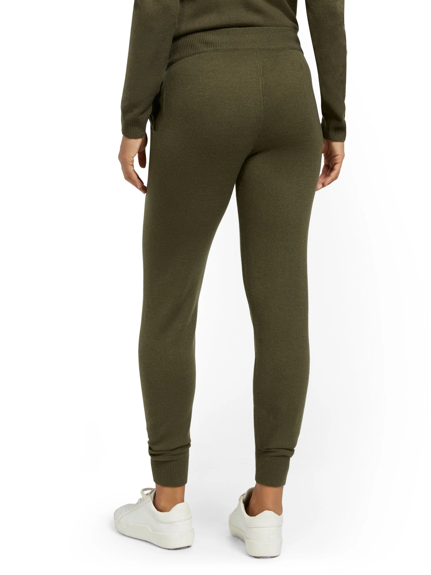 Metallic Drawstring-Tie Sweater Jogger Pant - Image 9