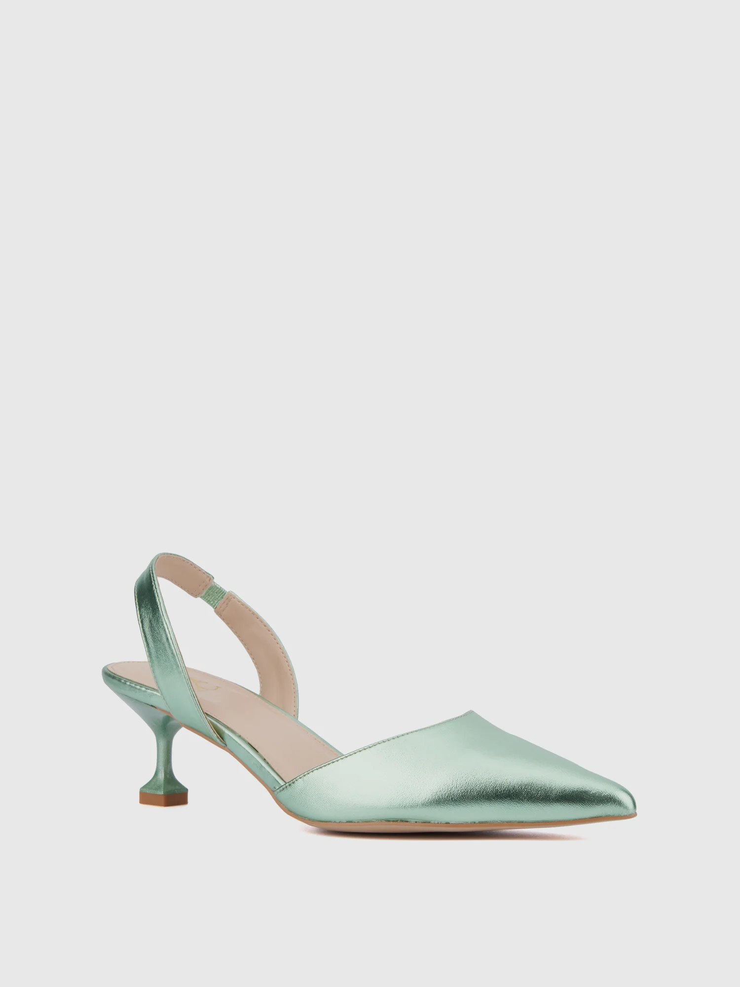 Metallic Kitten Heel Pump - Image 7