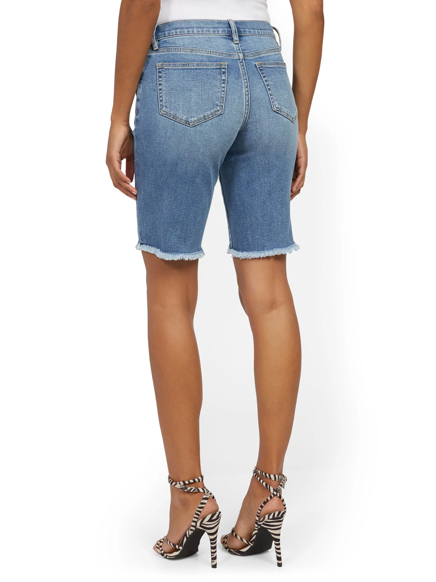 Mid-Rise Boyfriend Bermuda 11-Inch Short - Sharm Blue - Image 3
