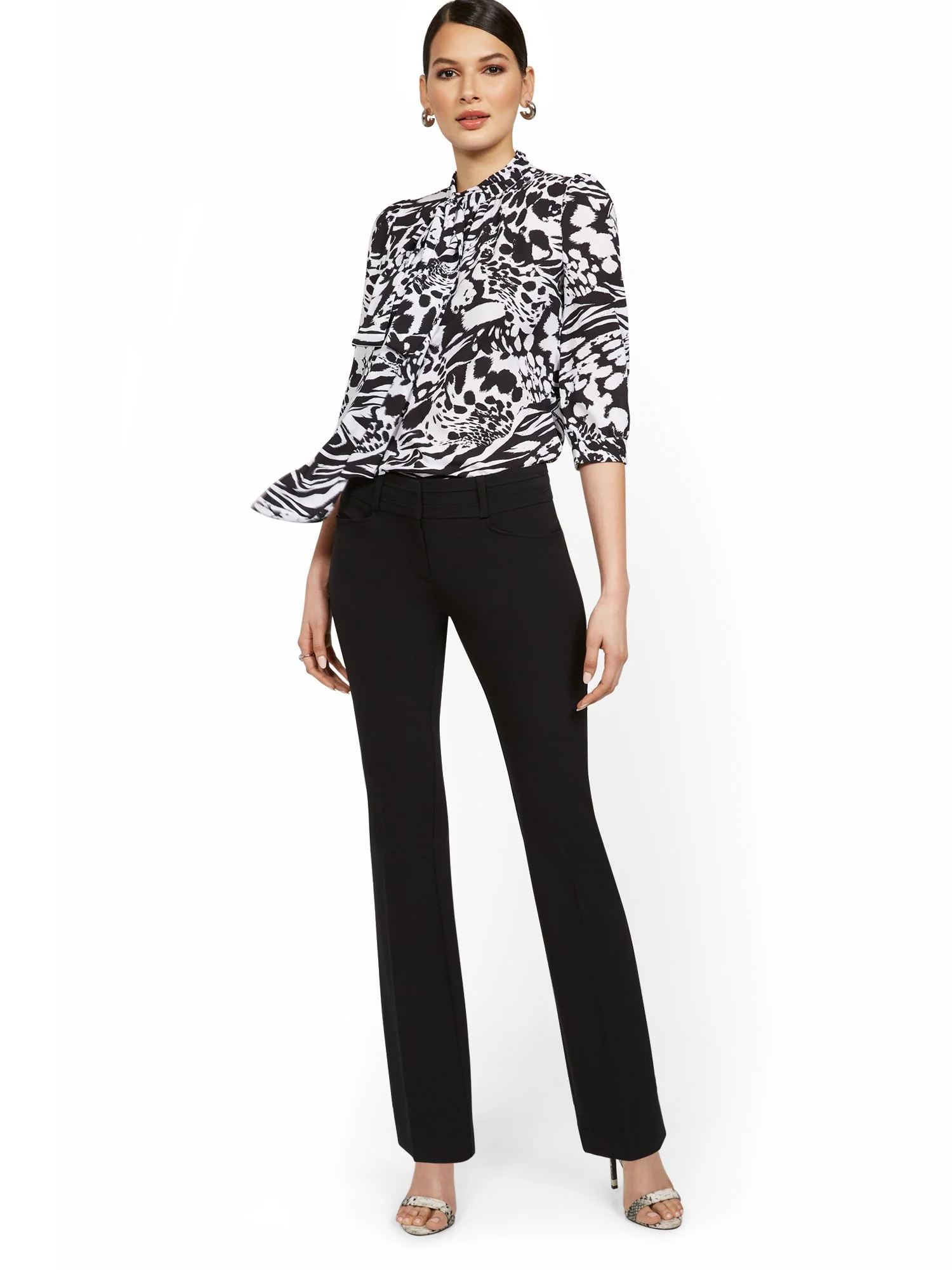 Mid-Rise Modern Fit Barely Bootcut Pant - Essential Stretch - Image 4