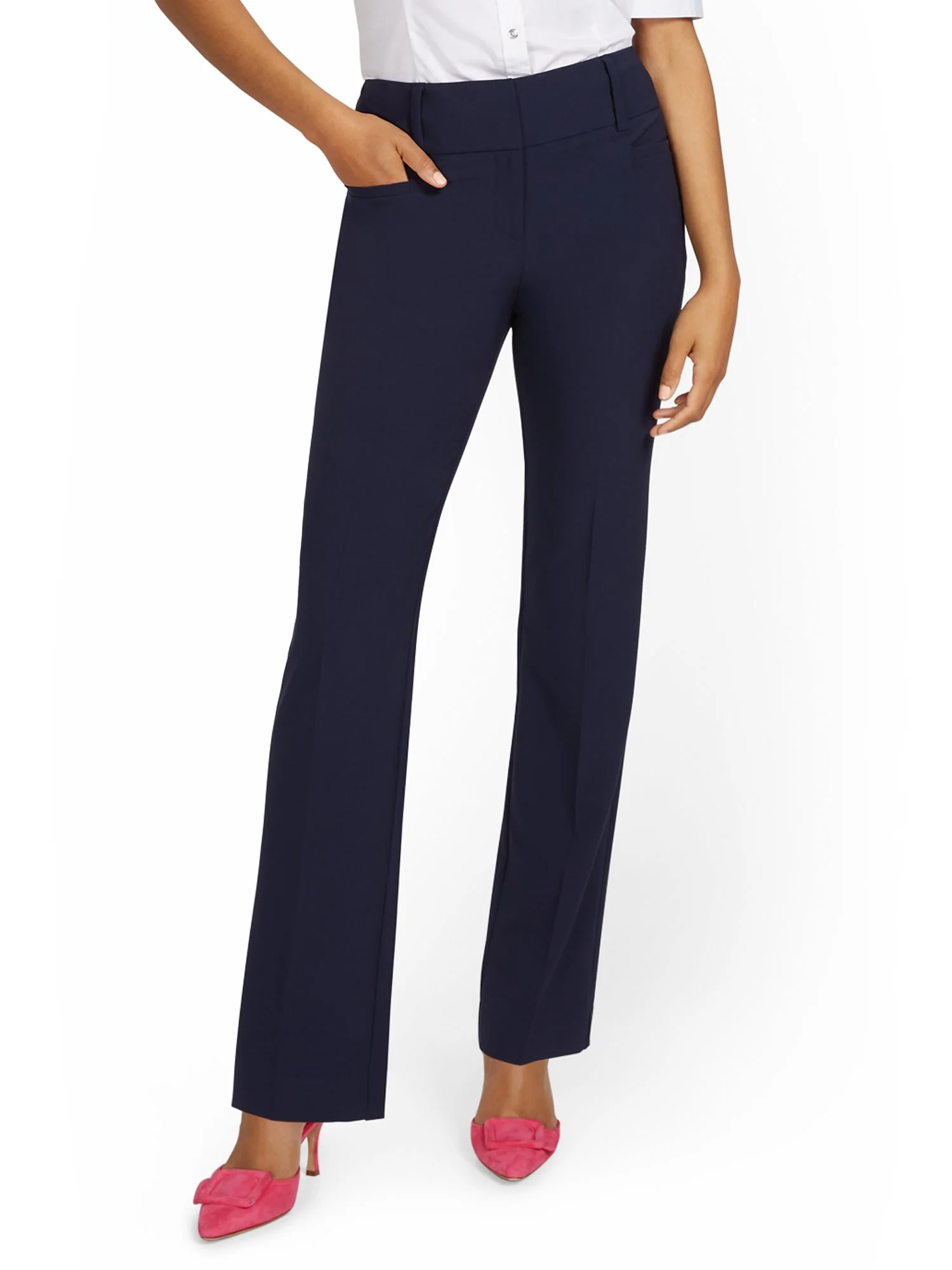 Mid-Rise Straight-Leg Pant - Essential Stretch - 7th Avenue - Image 11