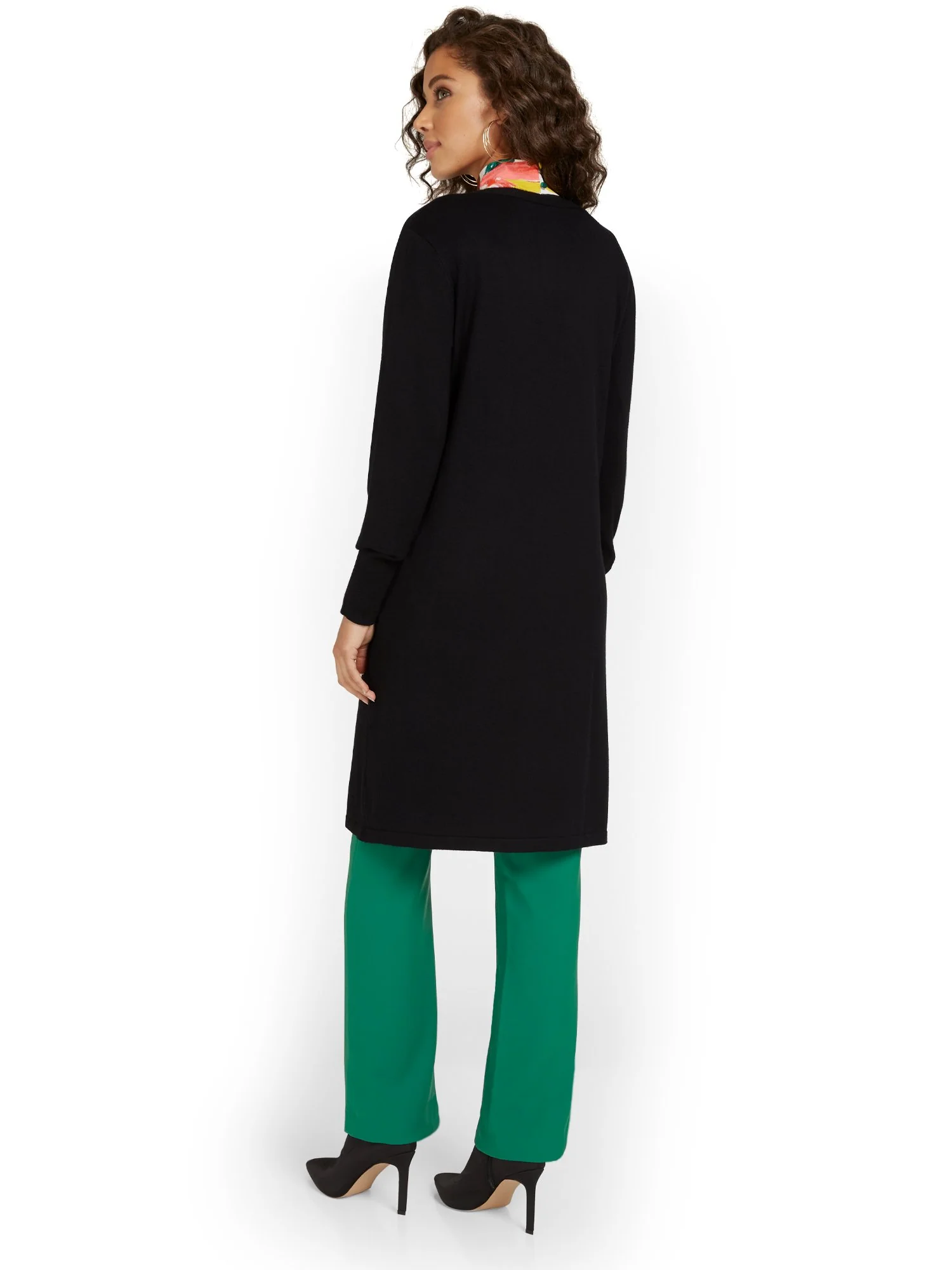 Midi-Length Pocket Cardigan - Image 3
