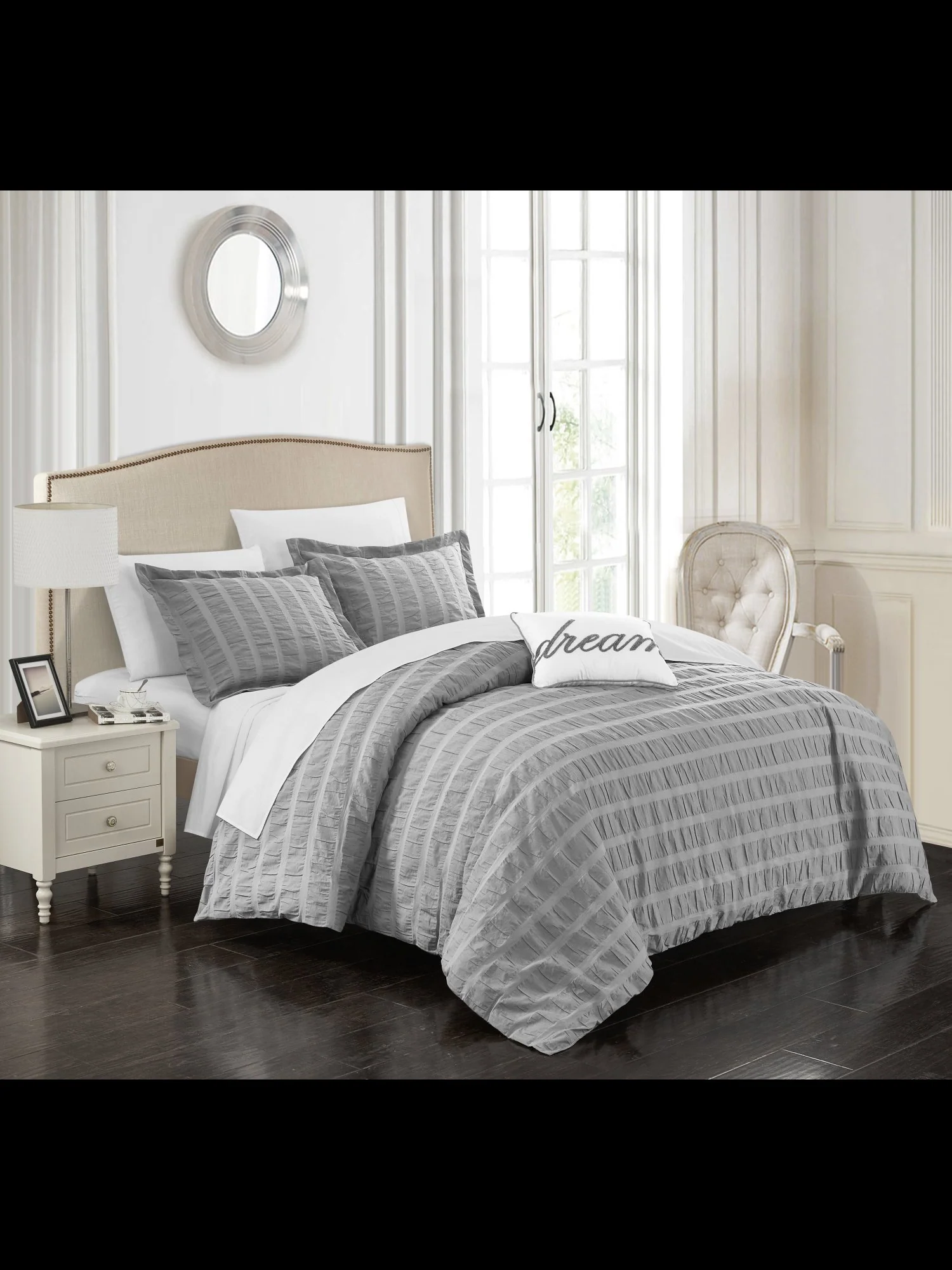 Millbury King-Size 4-Piece Duvet Set - NY&C x Chic Home - Image 16