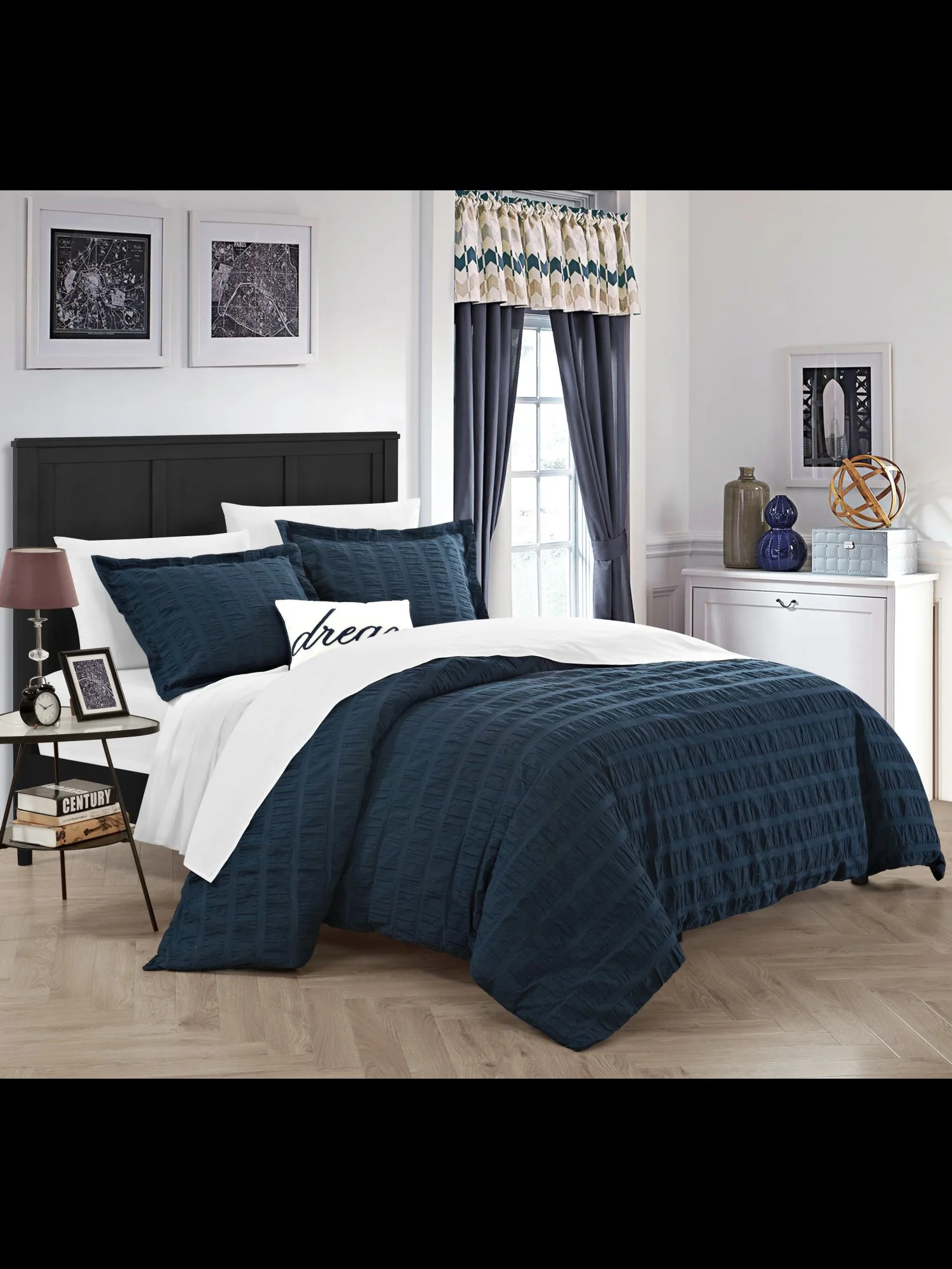 Millbury King-Size 4-Piece Duvet Set - NY&C x Chic Home - Image 6