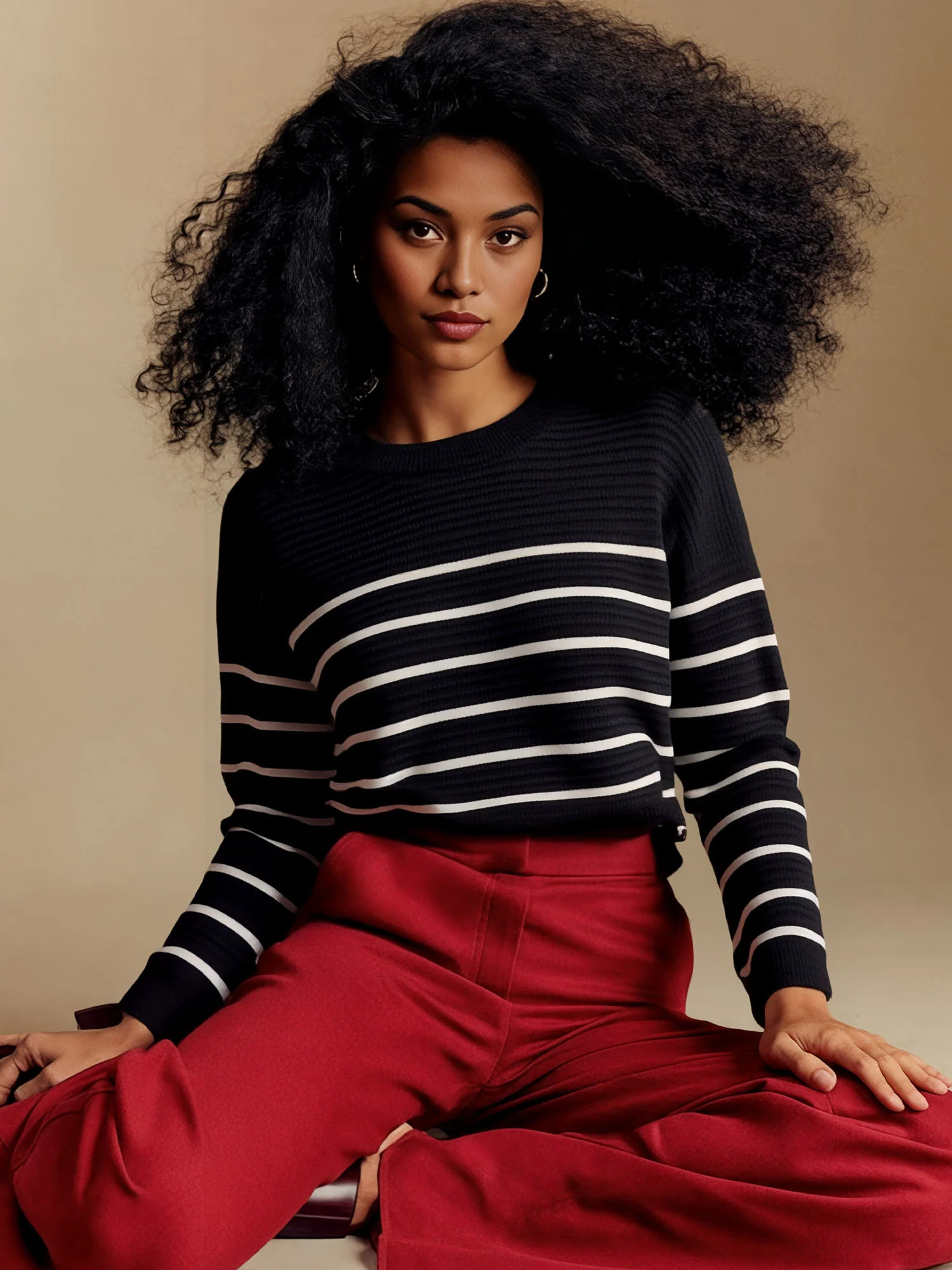Striped Knit Sweater - Image 2