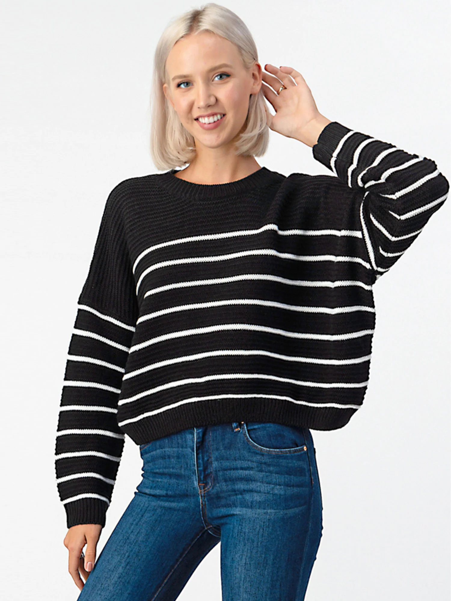 Striped Knit Sweater - Image 3