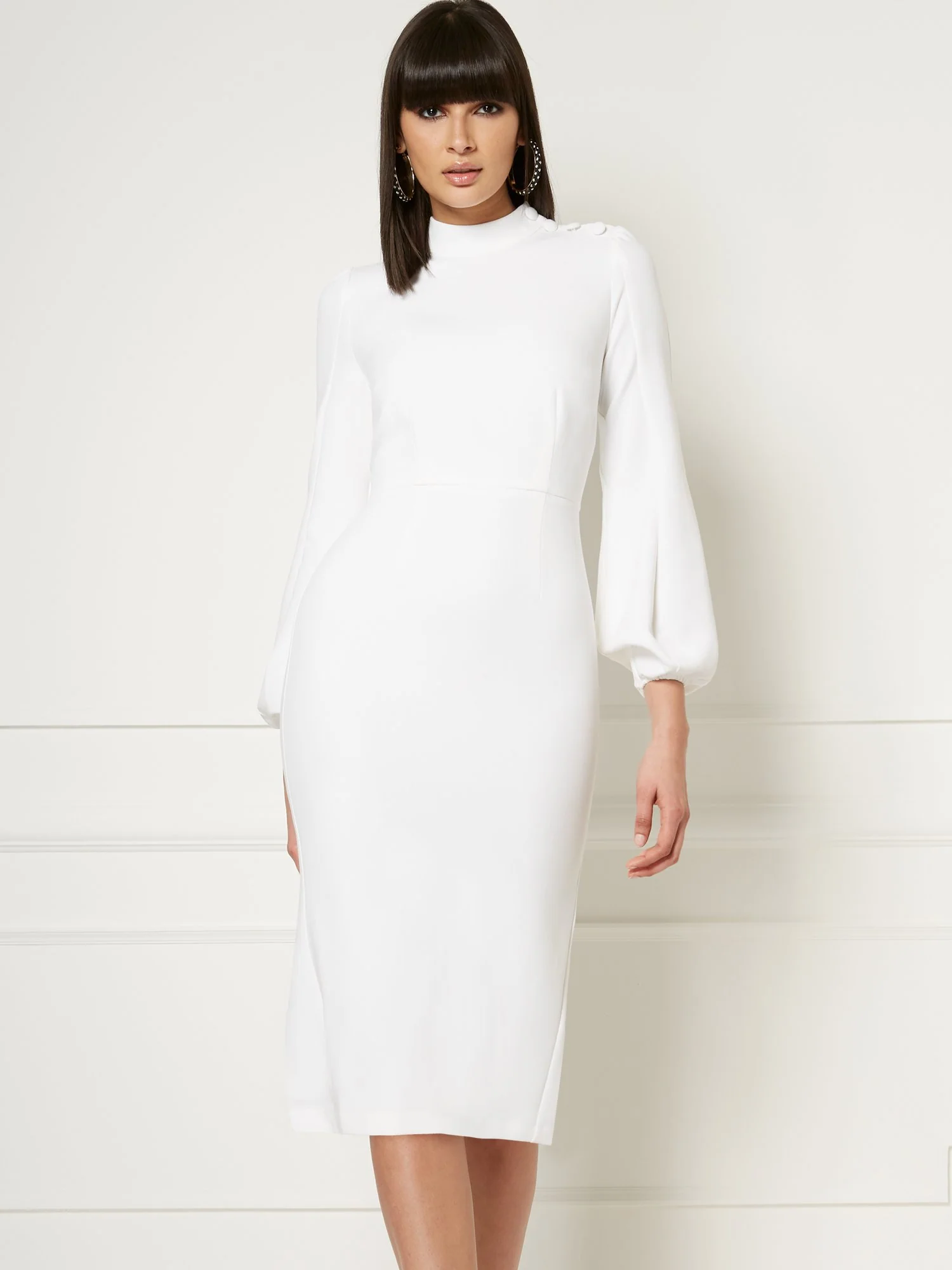 Misty Ivory Sheath Dress - Eva Mendes Collection