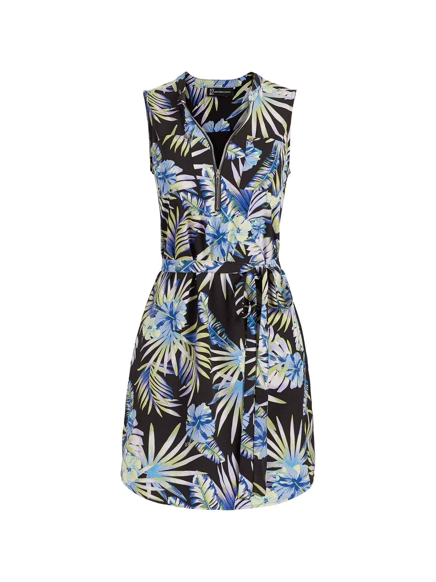 Mixed-Print Belted Shirtdress - Image 2