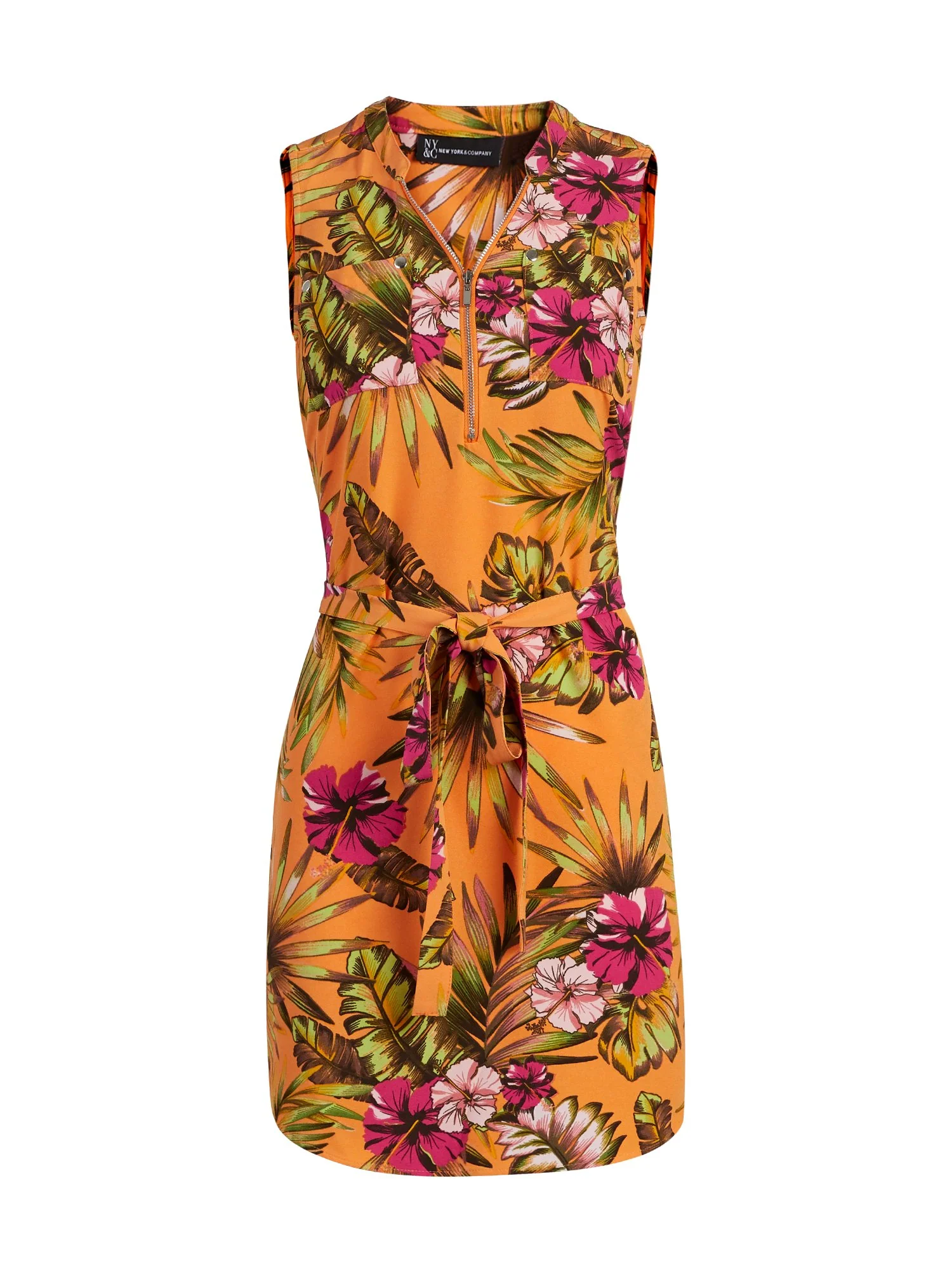 Mixed-Print Belted Shirtdress - Image 5
