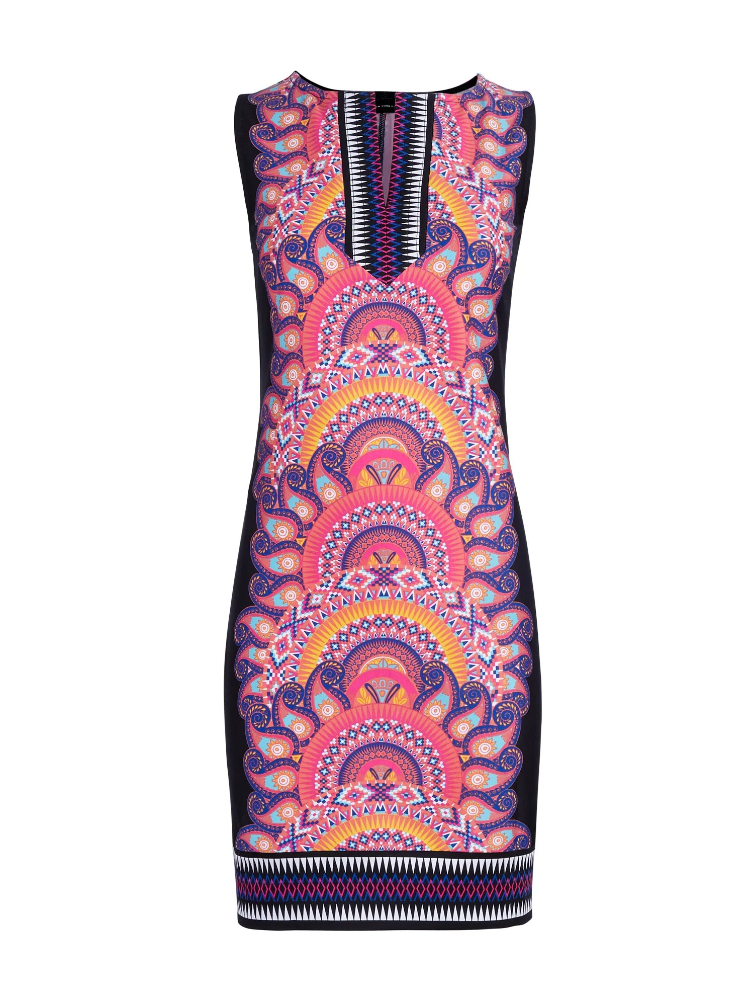 Mixed-Print Cotton Shift Dress - Image 2