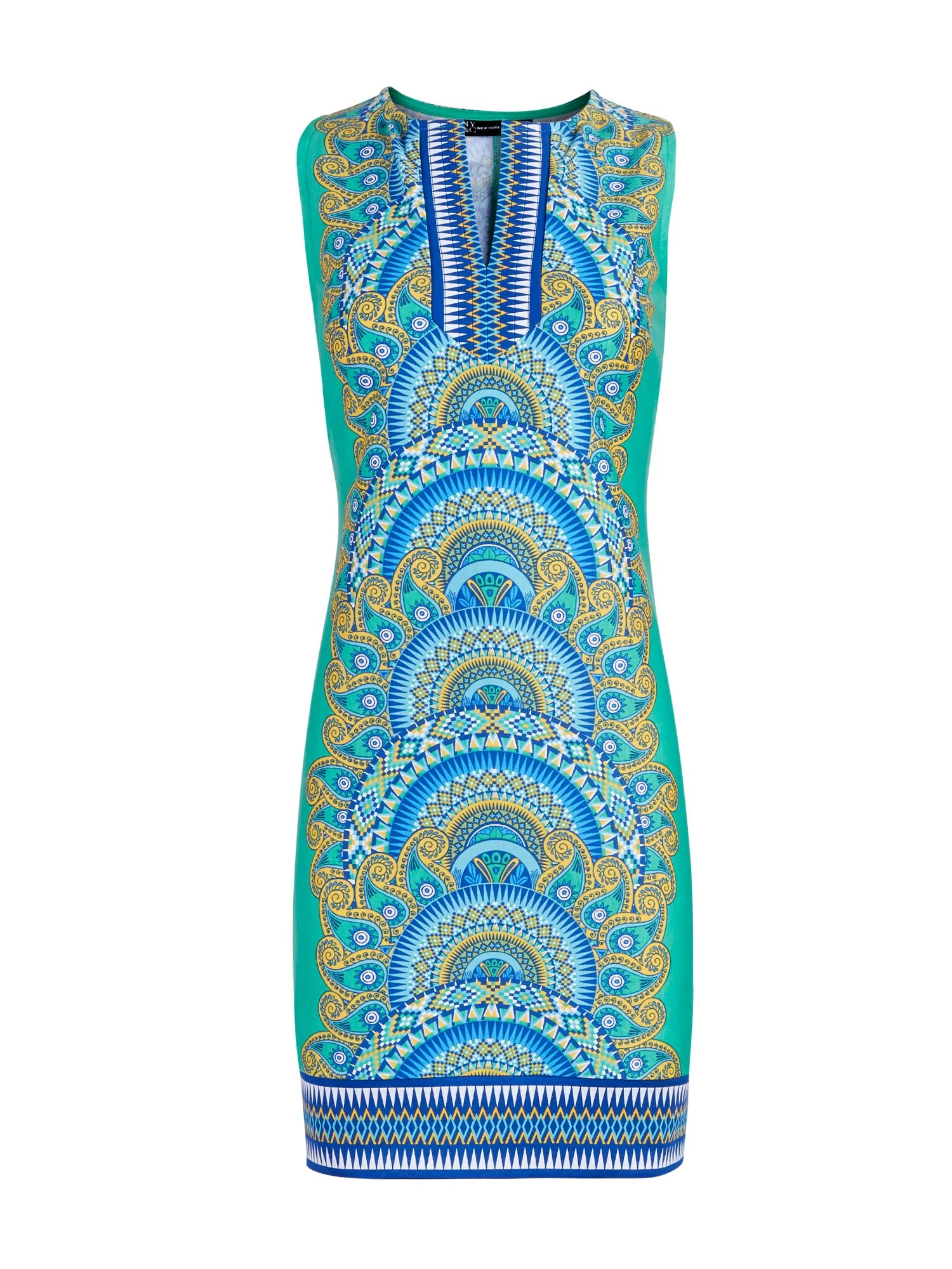 Mixed-Print Cotton Shift Dress - Image 9