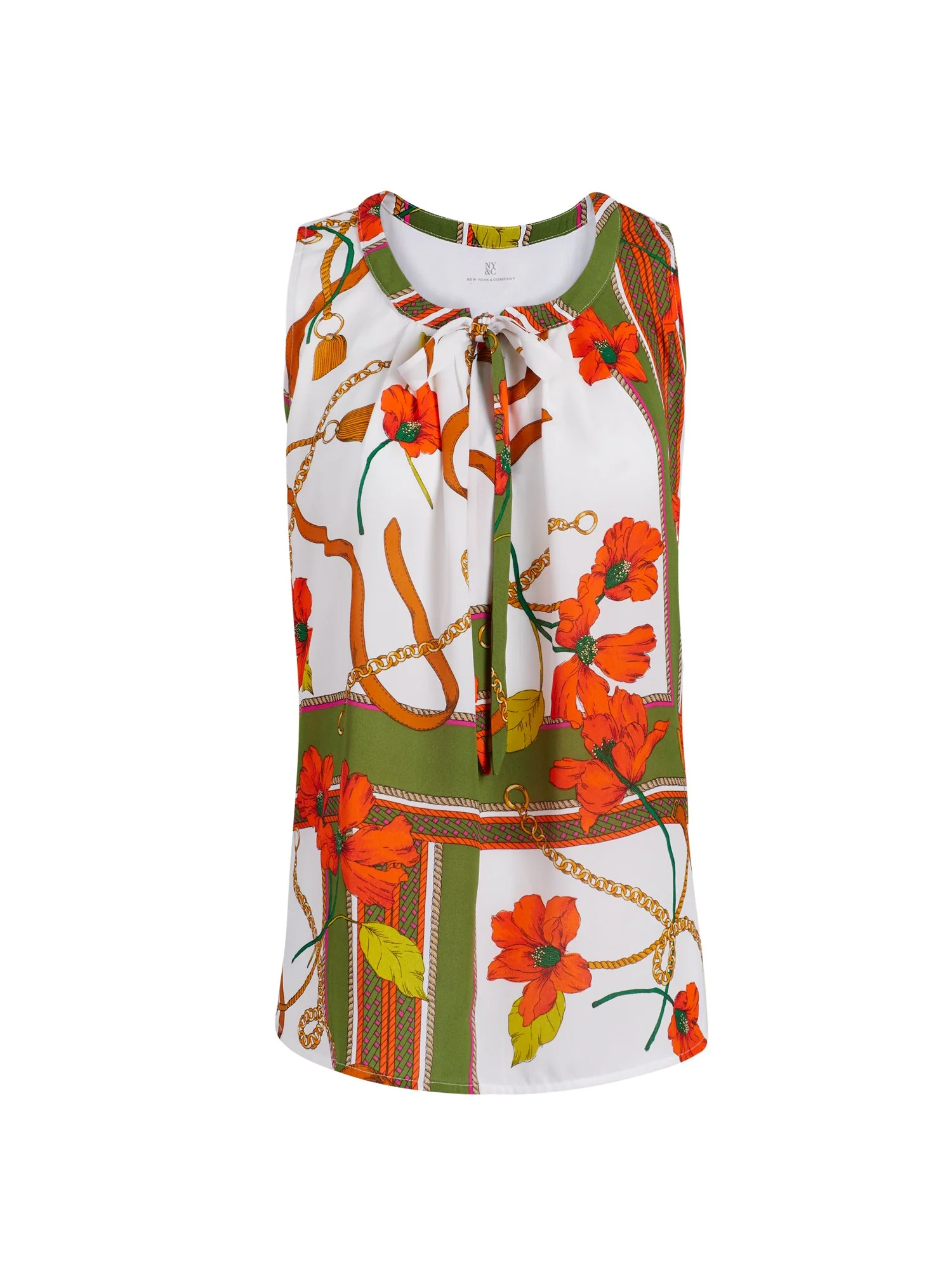 Mixed-Print Sleeveless Top - Image 2