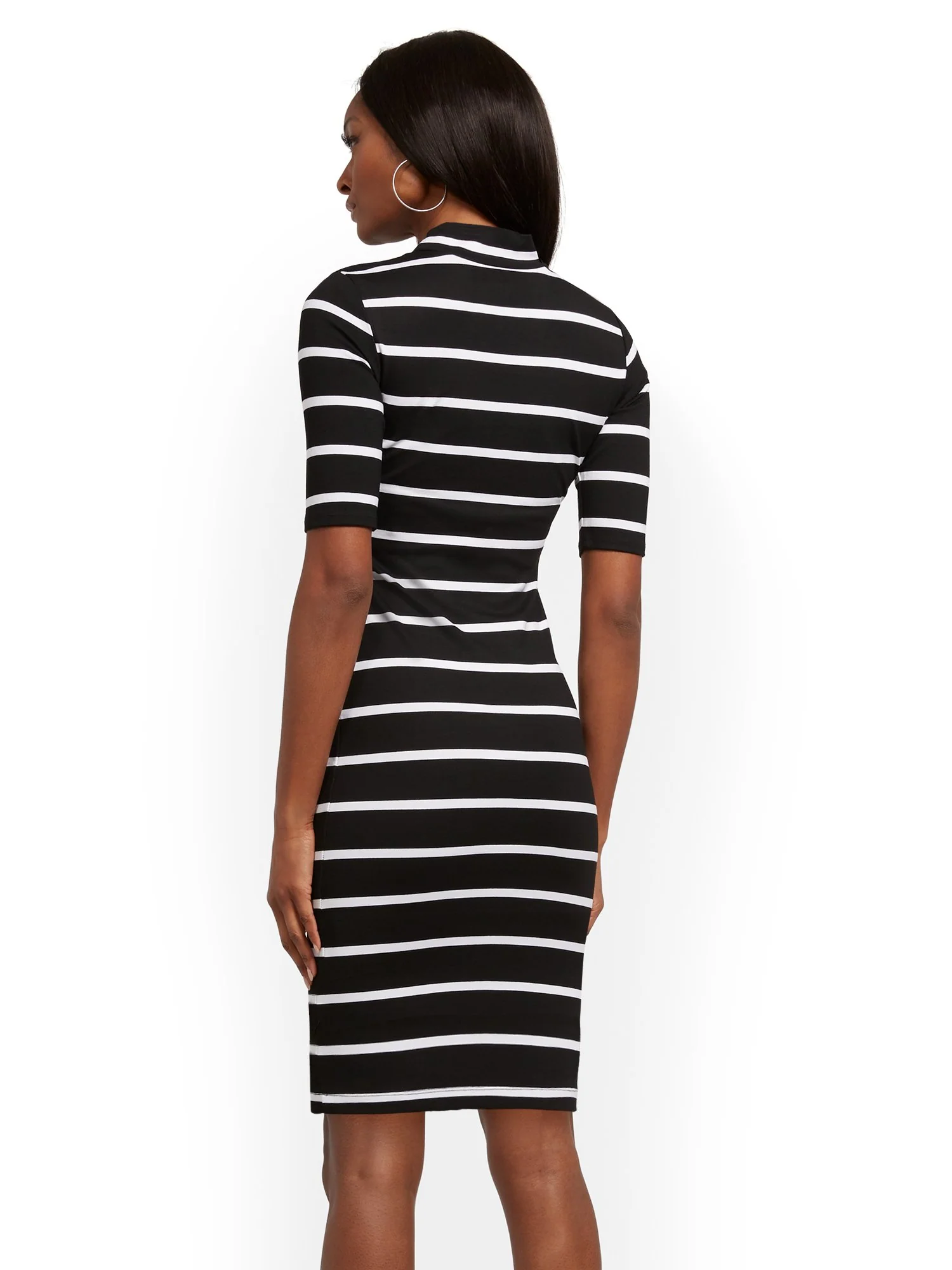 Mock-Neck Shift Dress - Image 3