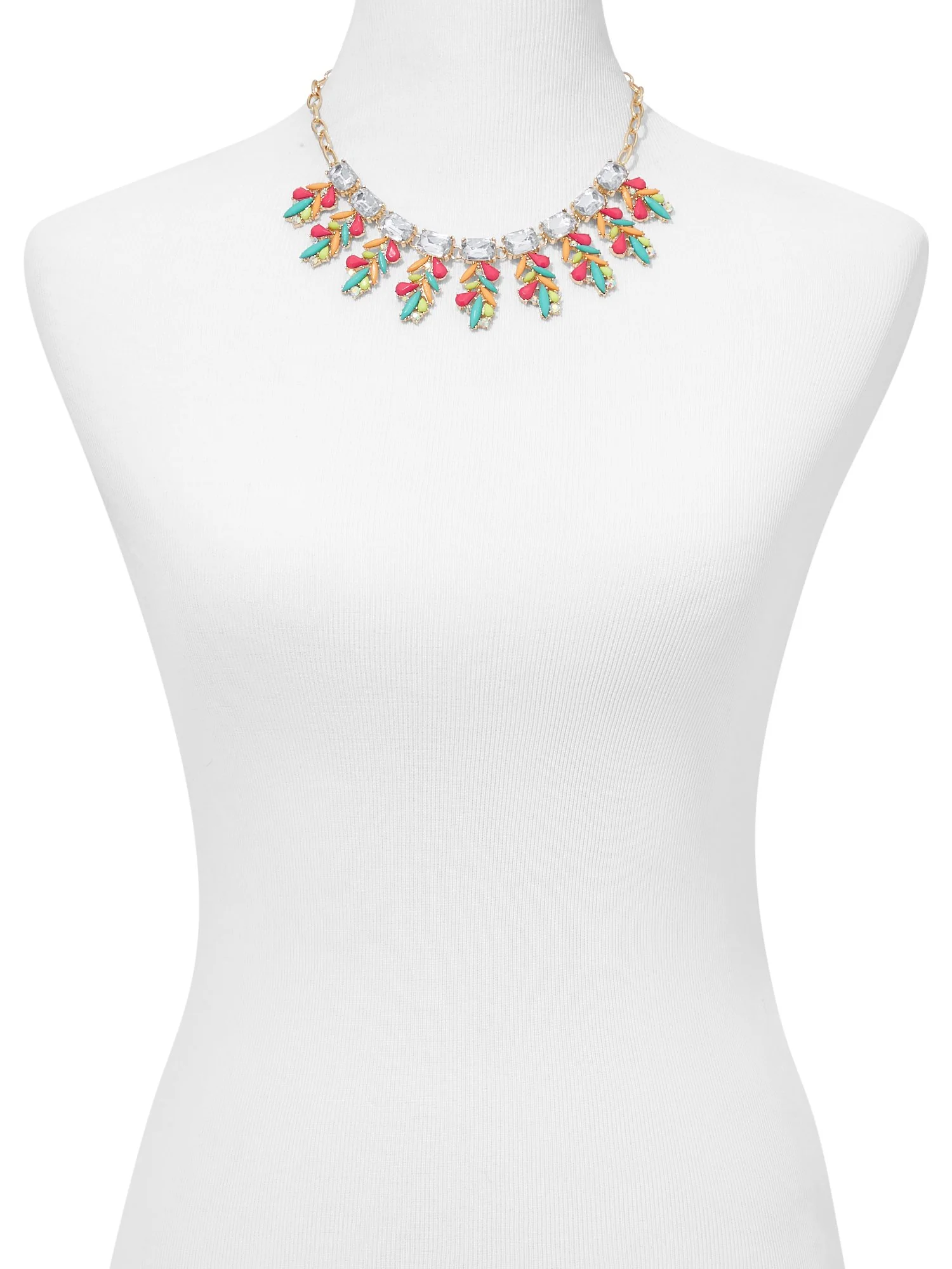 Multicolor Beaded Collar Necklace - Image 2