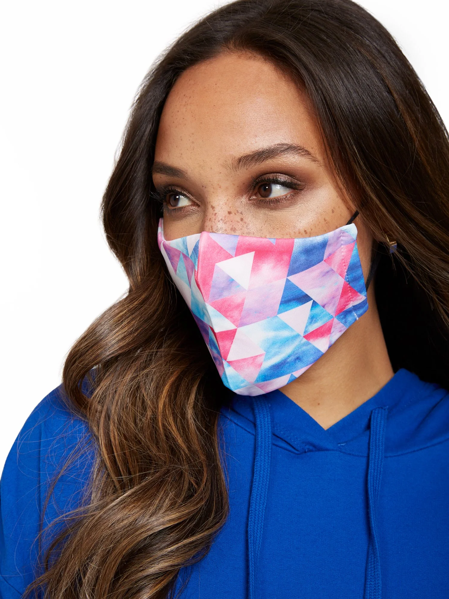 Multicolor Geo-Print Face Mask