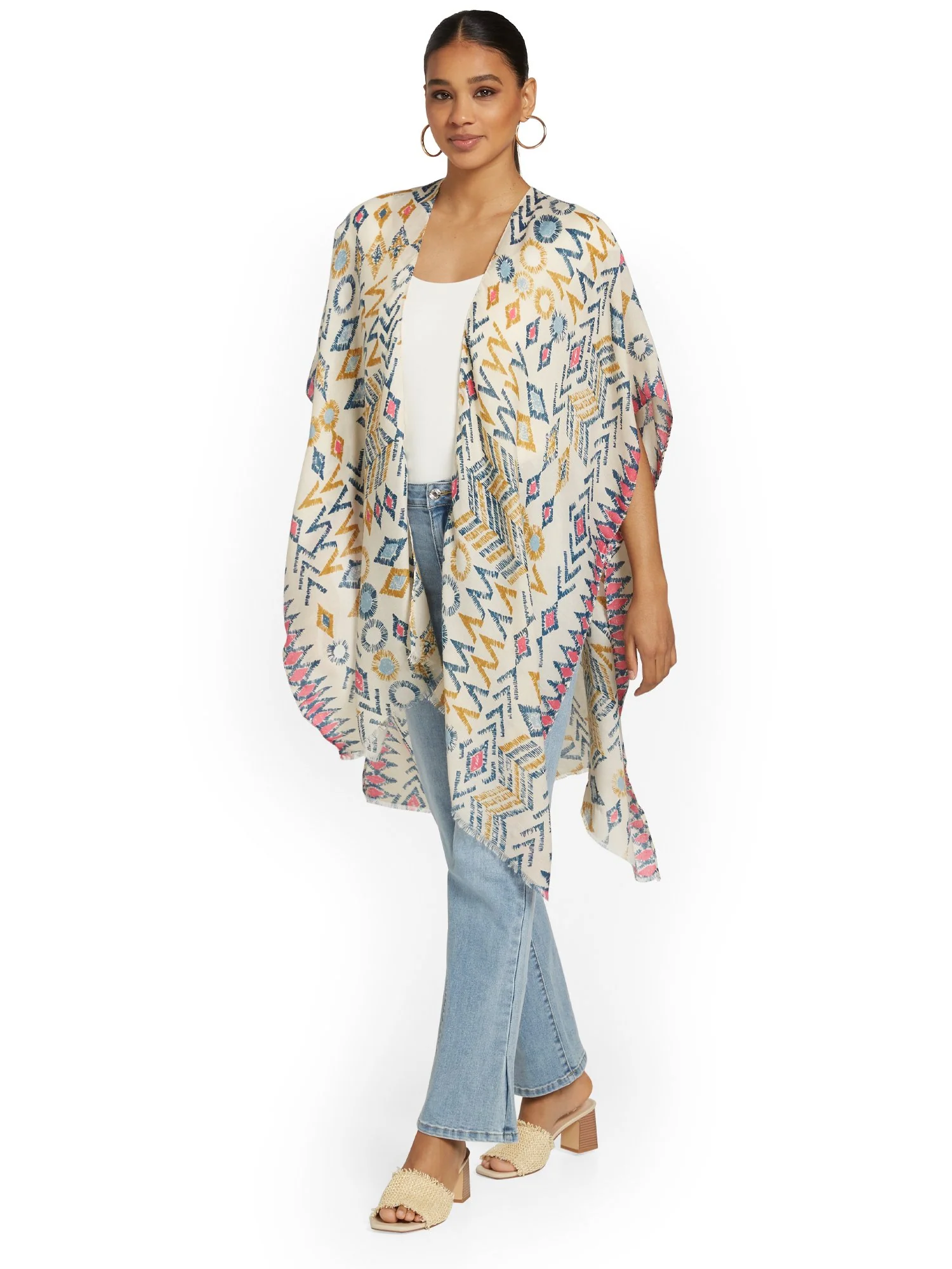 Multicolor-Print Kimono - Image 2