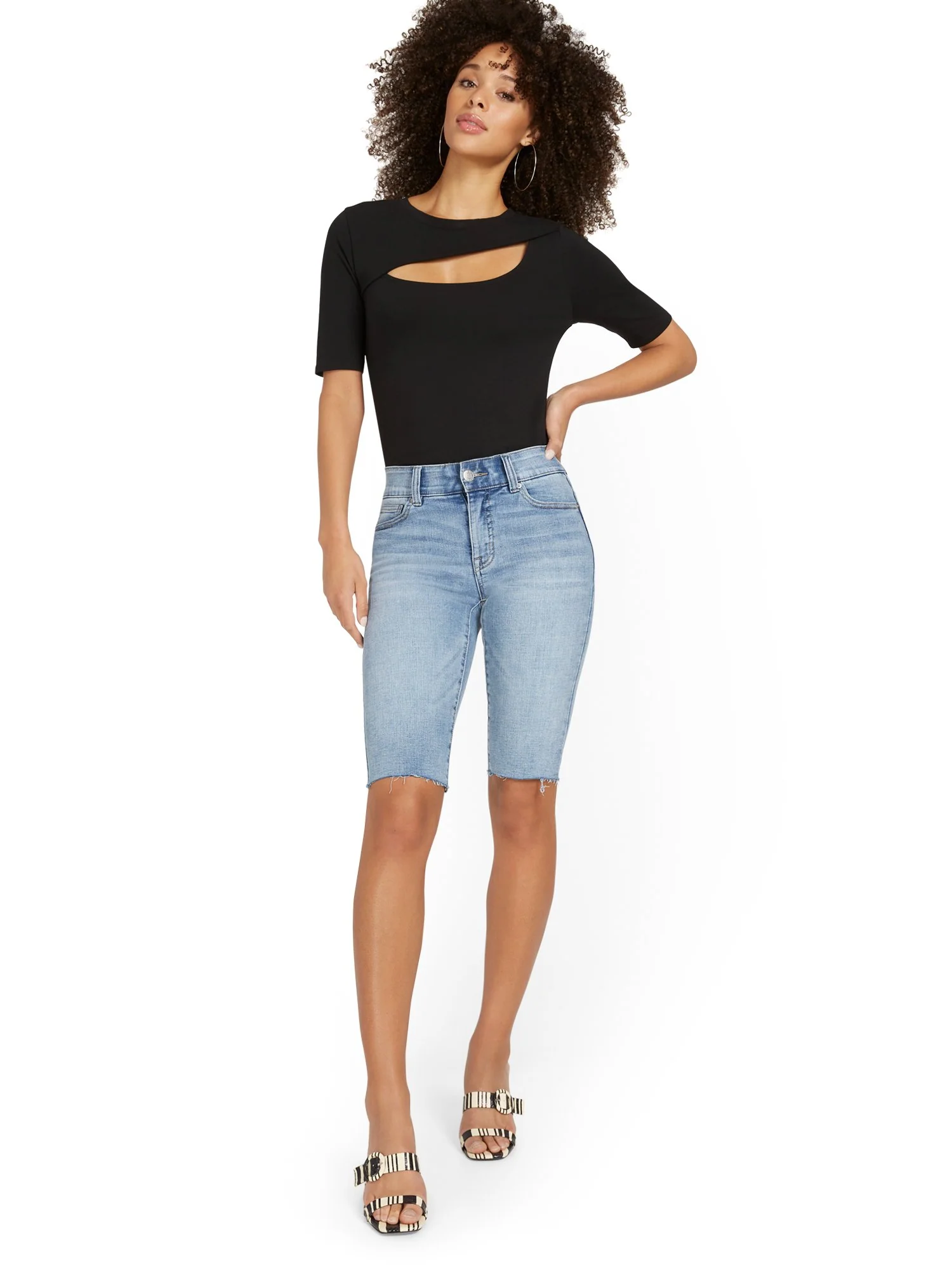 Mya Curvy High-Waisted Sculpting No Gap 13-Inch Bermuda Short - Image 5