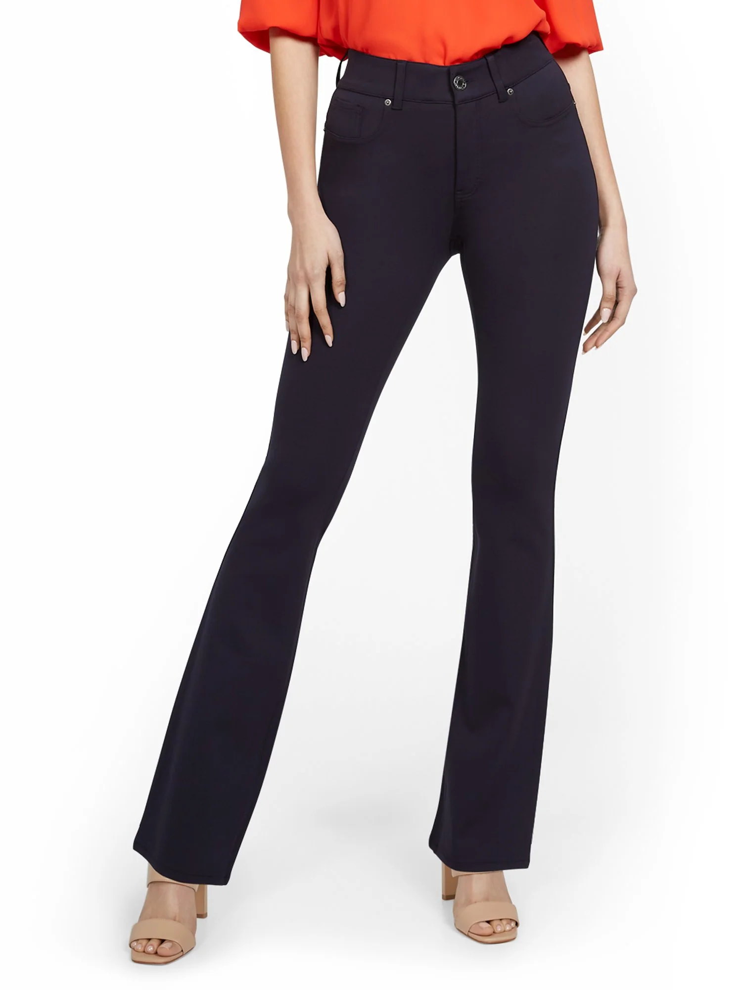 Mya Curvy High-Waisted Sculpting No Gap Bootcut Ponte Jeans - Image 6