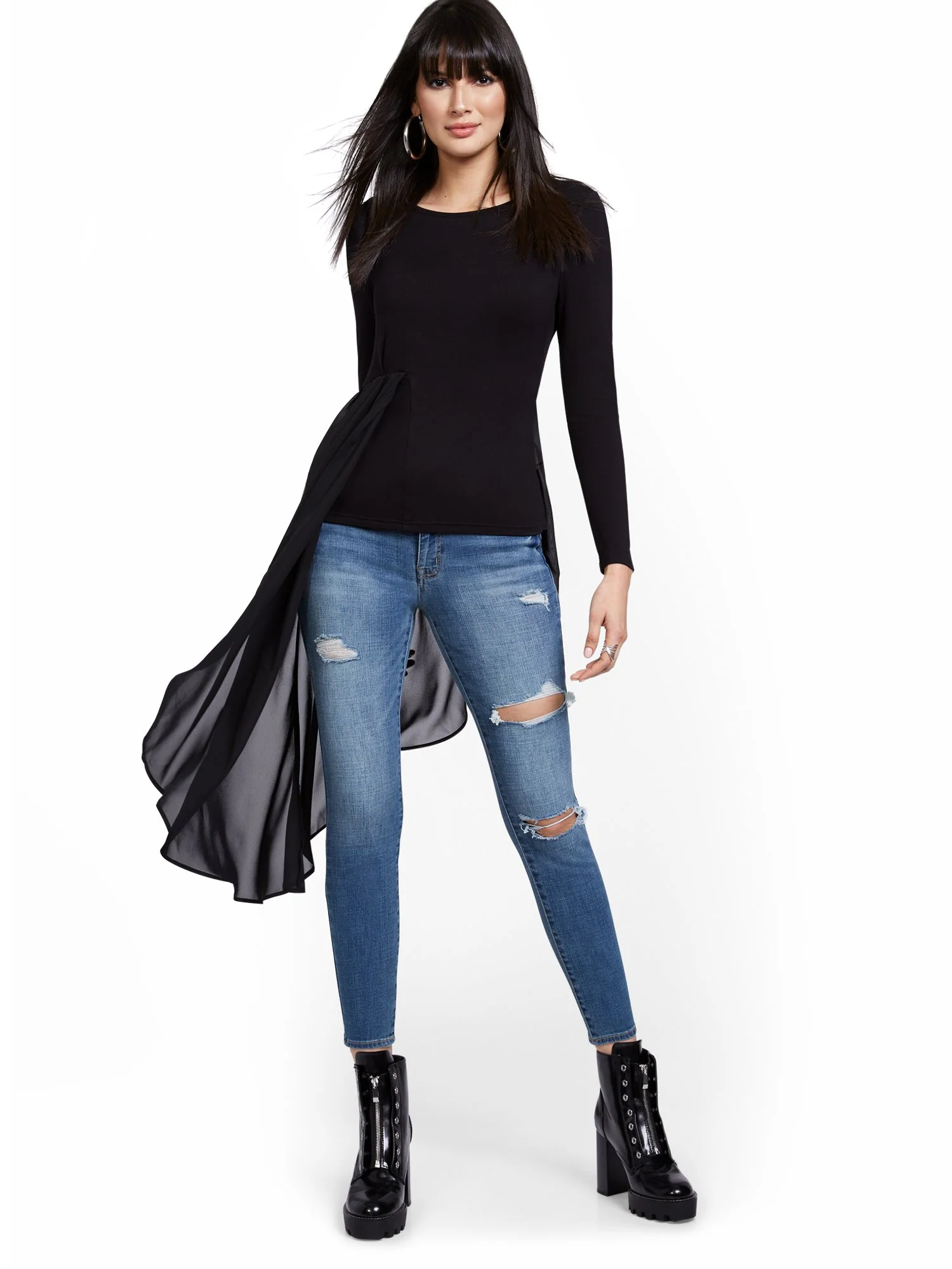 Mya Curvy High-Waisted Sculpting No Gap Super-Skinny Ankle Jeans - Image 5