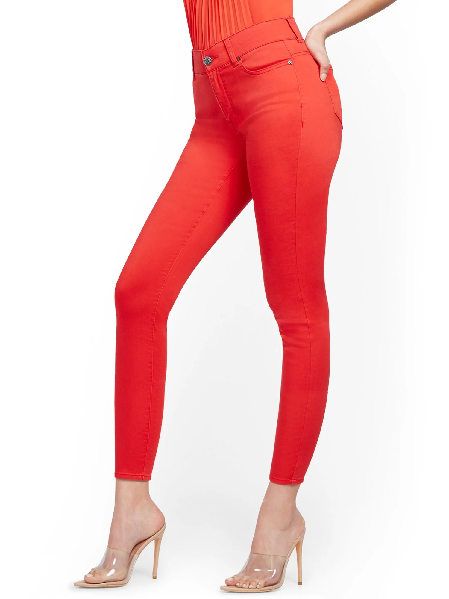 Mya Curvy High-Waisted Sculpting No Gap Super-Skinny Ankle Jeans