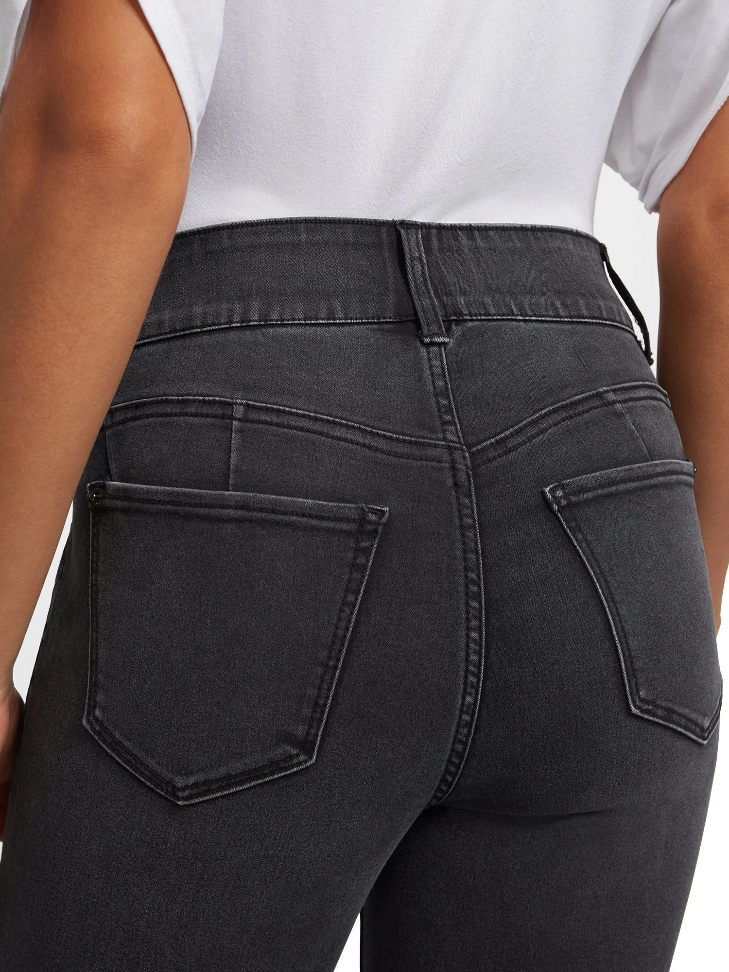 Mya Curvy High-Waisted Sculpting No Gap Super-Skinny Jeans - Ash Grey - Image 3