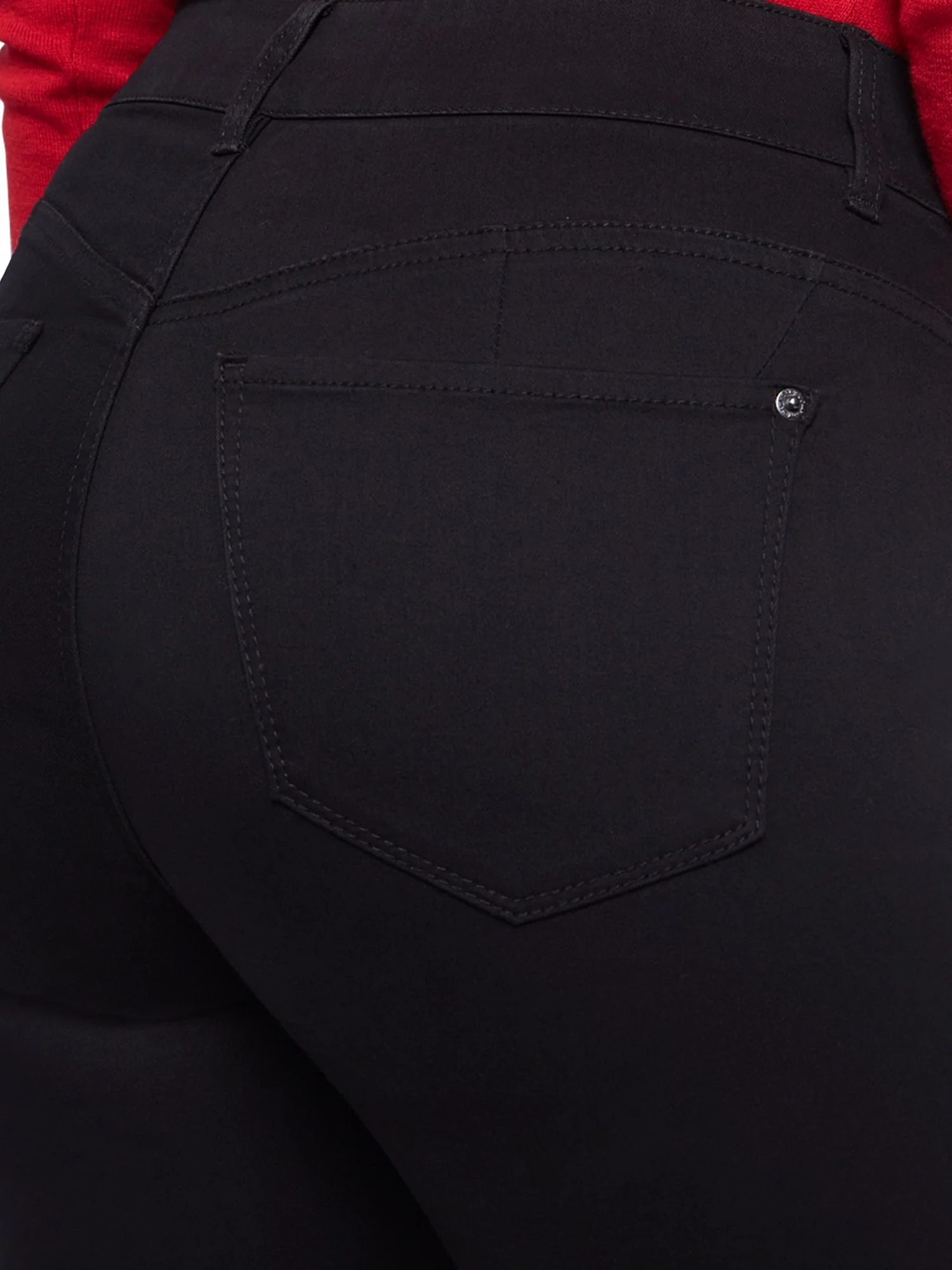 Mya Curvy High-Waisted Sculpting No Gap Super-Skinny Jeans - Black - Image 4