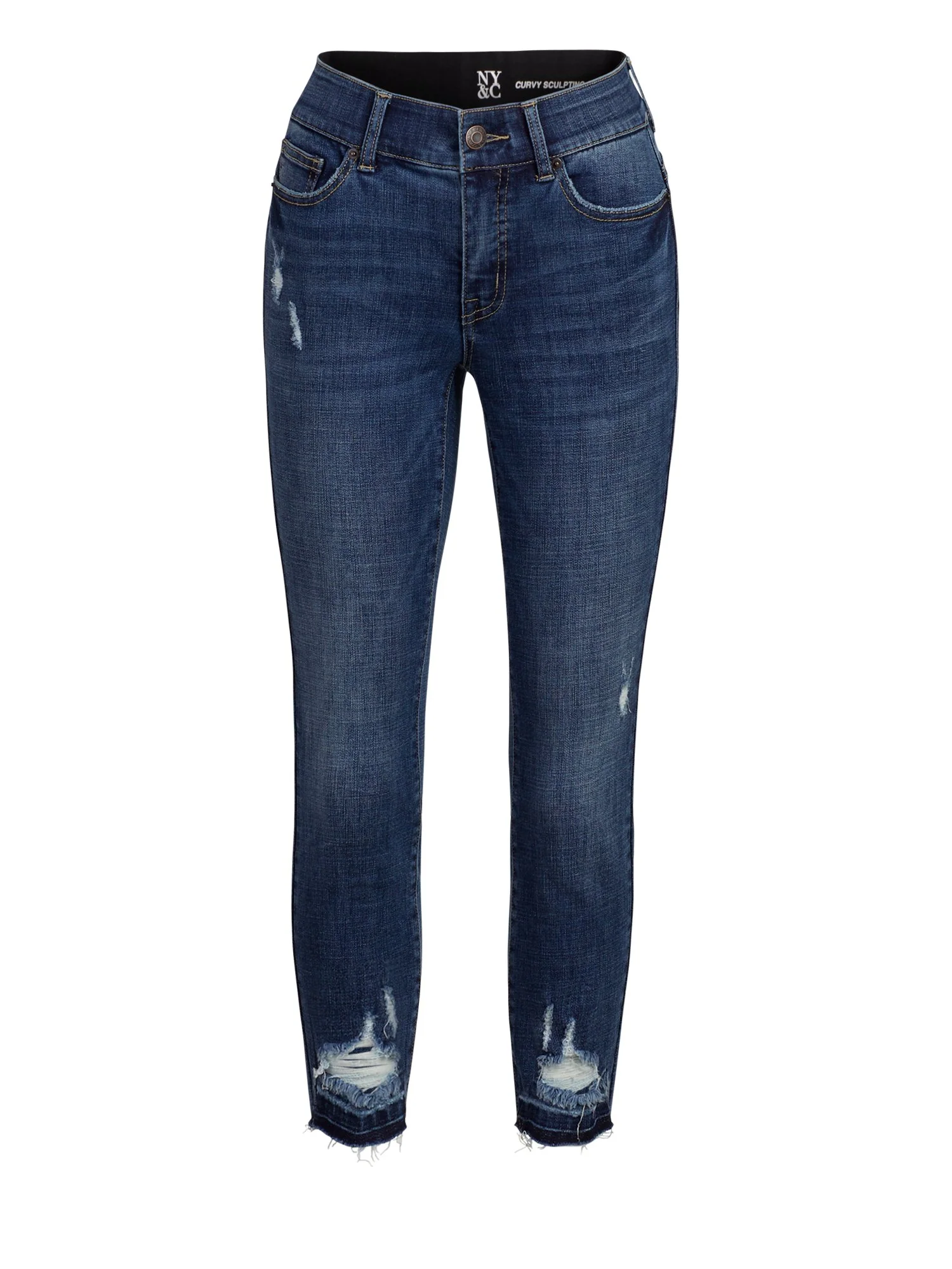 Mya Curvy High-Waisted Sculpting No Gap Super-Skinny Jeans - Destroyed Details - Image 2
