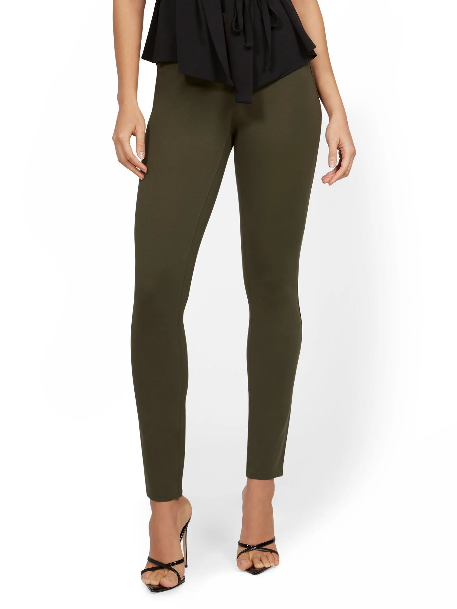 Mya Curvy High-Waisted Sculpting No Gap Super-Skinny Ponte Jeans - Image 6