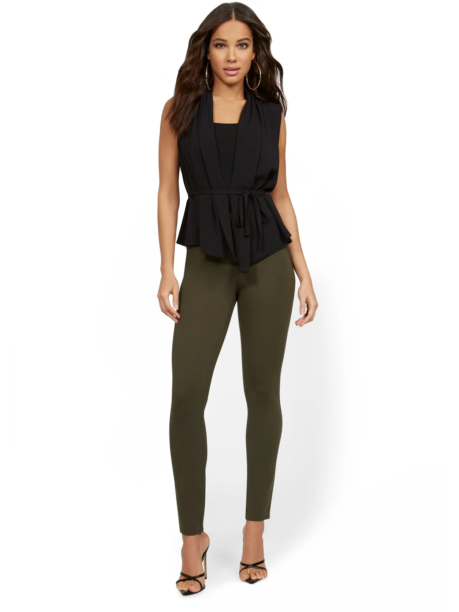 Mya Curvy High-Waisted Sculpting No Gap Super-Skinny Ponte Jeans - Image 8
